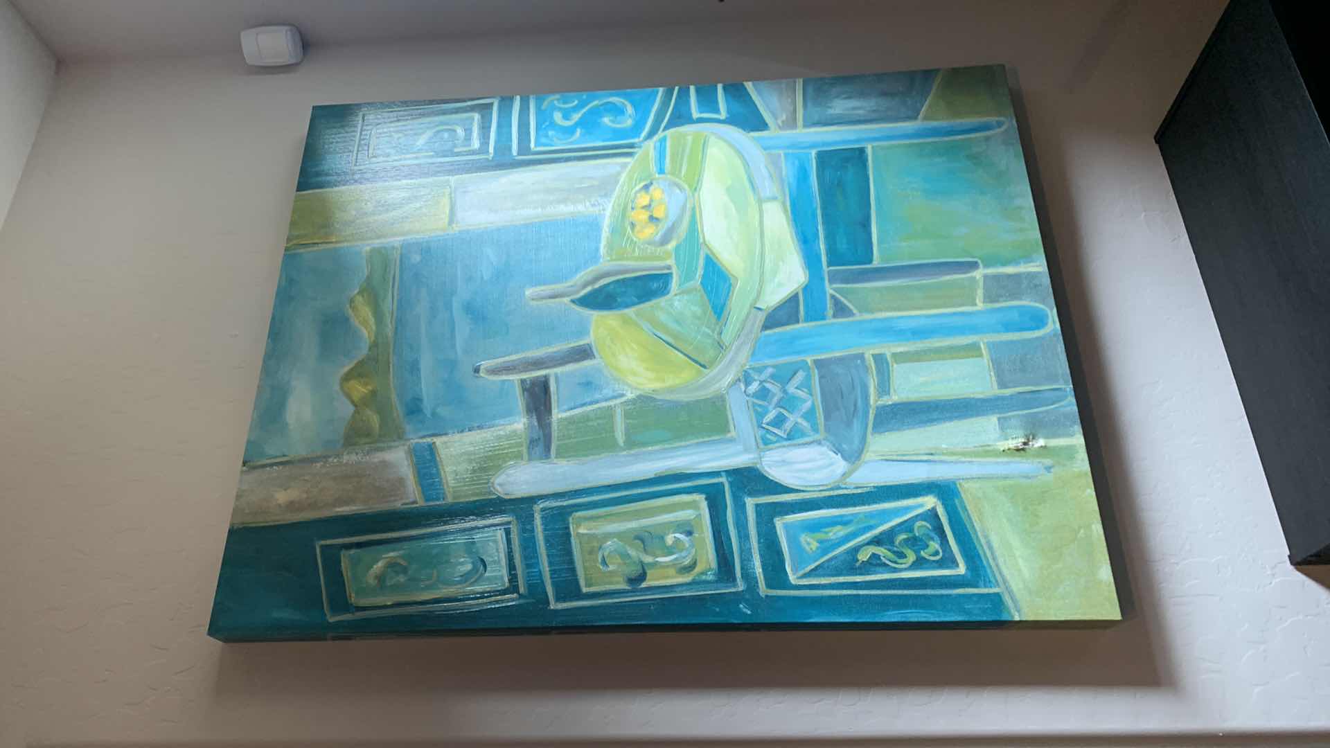 Photo 1 of PAINTED CANVAS "KITCHEN TABLE" ARTWORK 30” x 40”