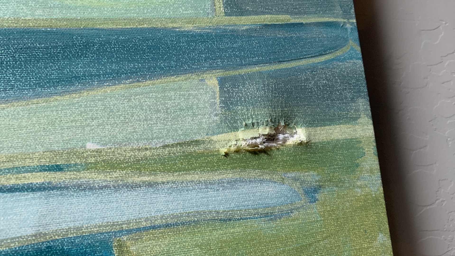 Photo 1 of PAINTED CANVAS "KITCHEN TABLE" ARTWORK 30” x 40”