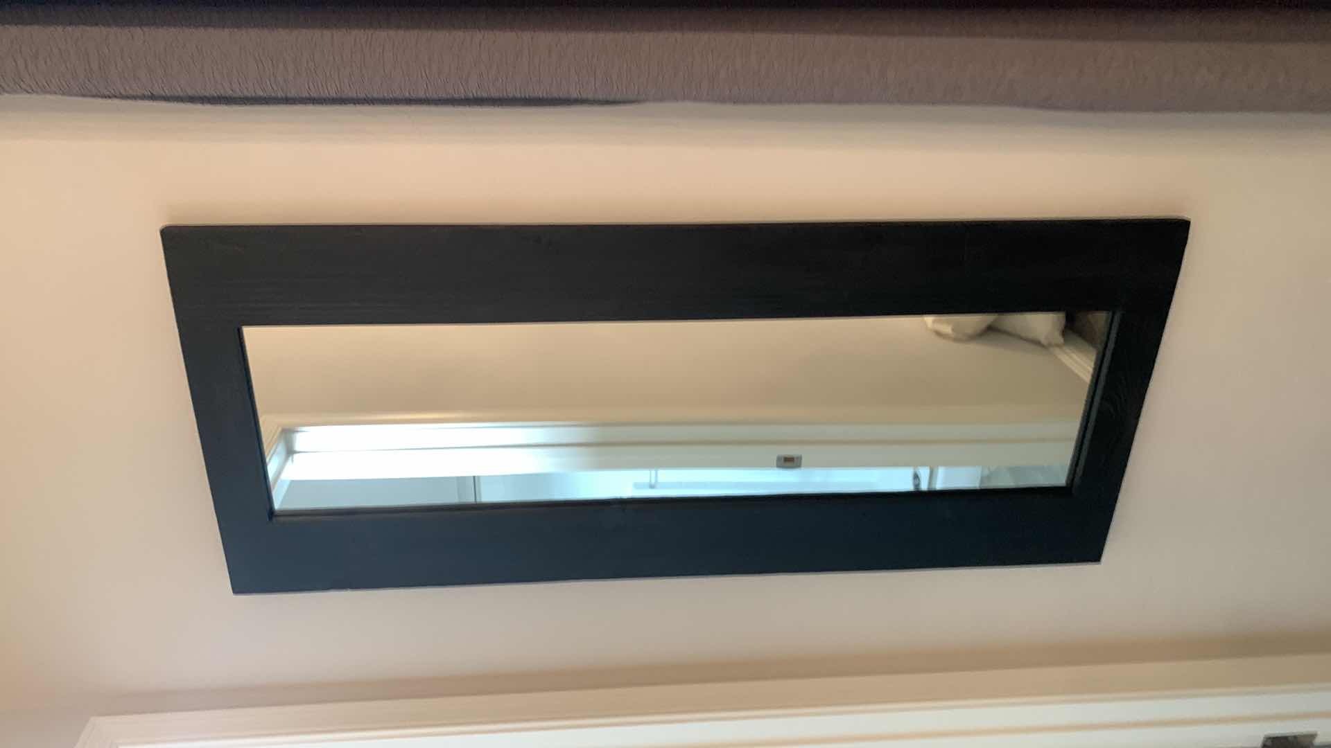 Photo 1 of BLACK WOOD GRAIN ACCENT WALL MIRROR, 20” x 48”