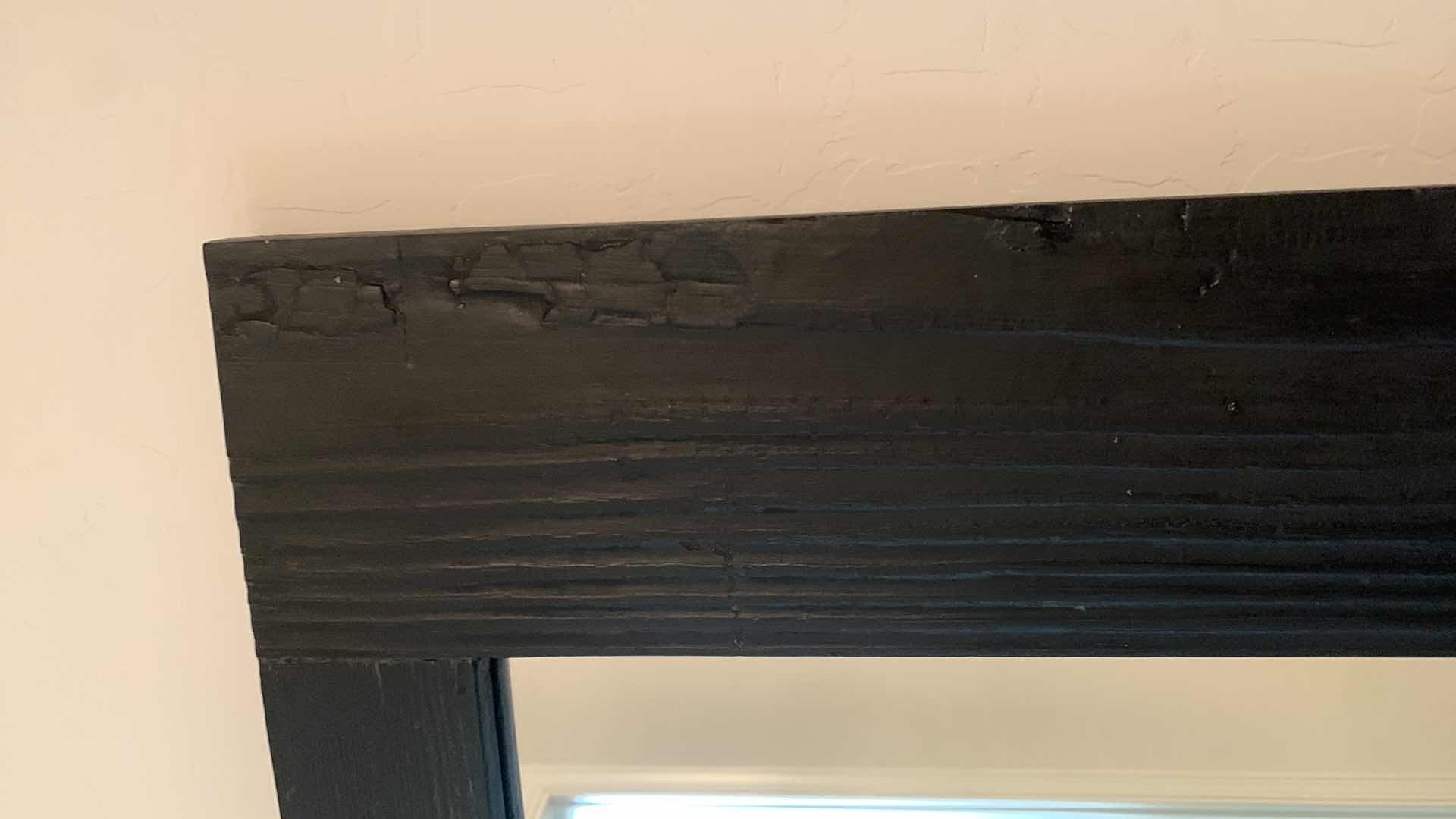 Photo 1 of BLACK WOOD GRAIN ACCENT WALL MIRROR, 20” x 48”