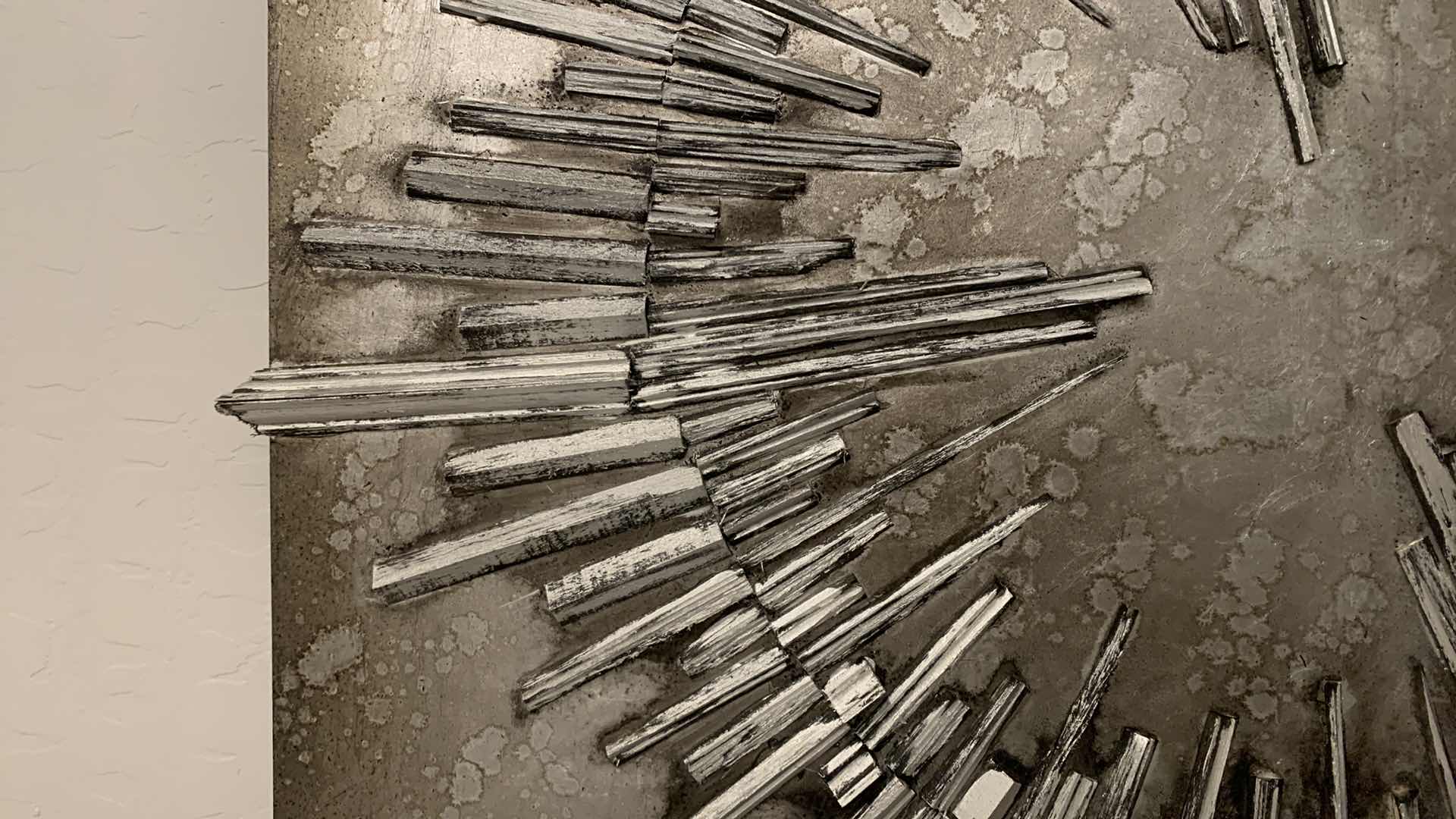 Photo 1 of ARTWORK, 3D METAL AND WOOD SCULPTURAL WALL DECOR 37” x 37”