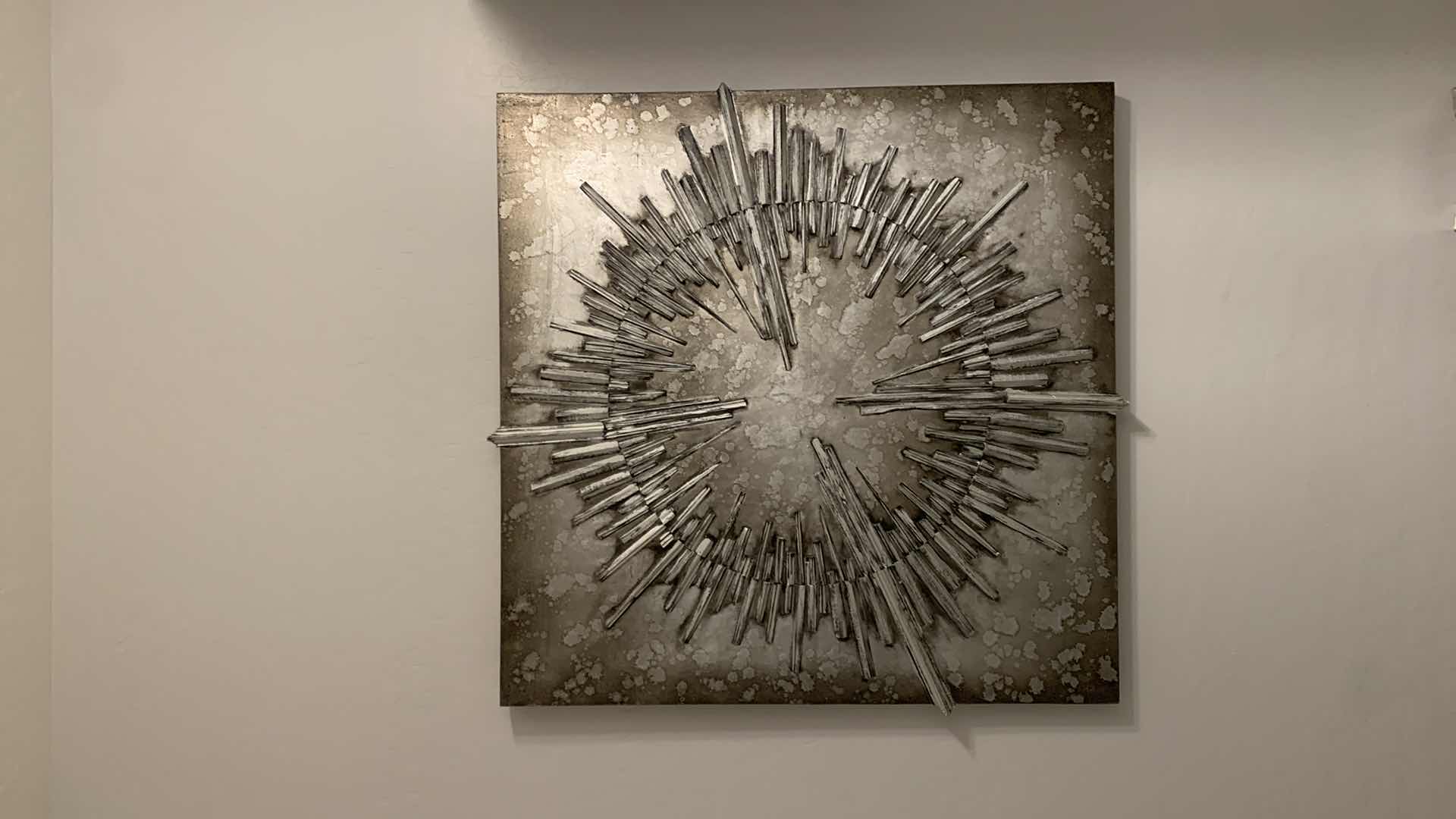 Photo 1 of ARTWORK, 3D METAL AND WOOD SCULPTURAL WALL DECOR 37” x 37”