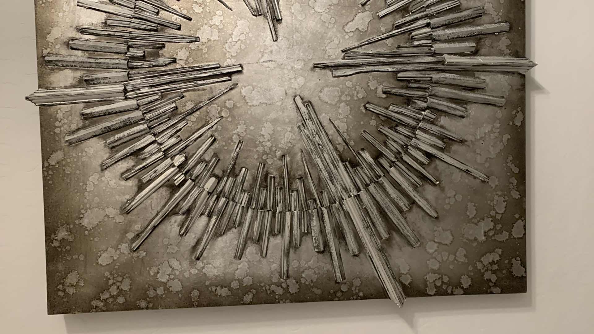 Photo 1 of ARTWORK, 3D METAL AND WOOD SCULPTURAL WALL DECOR 37” x 37”