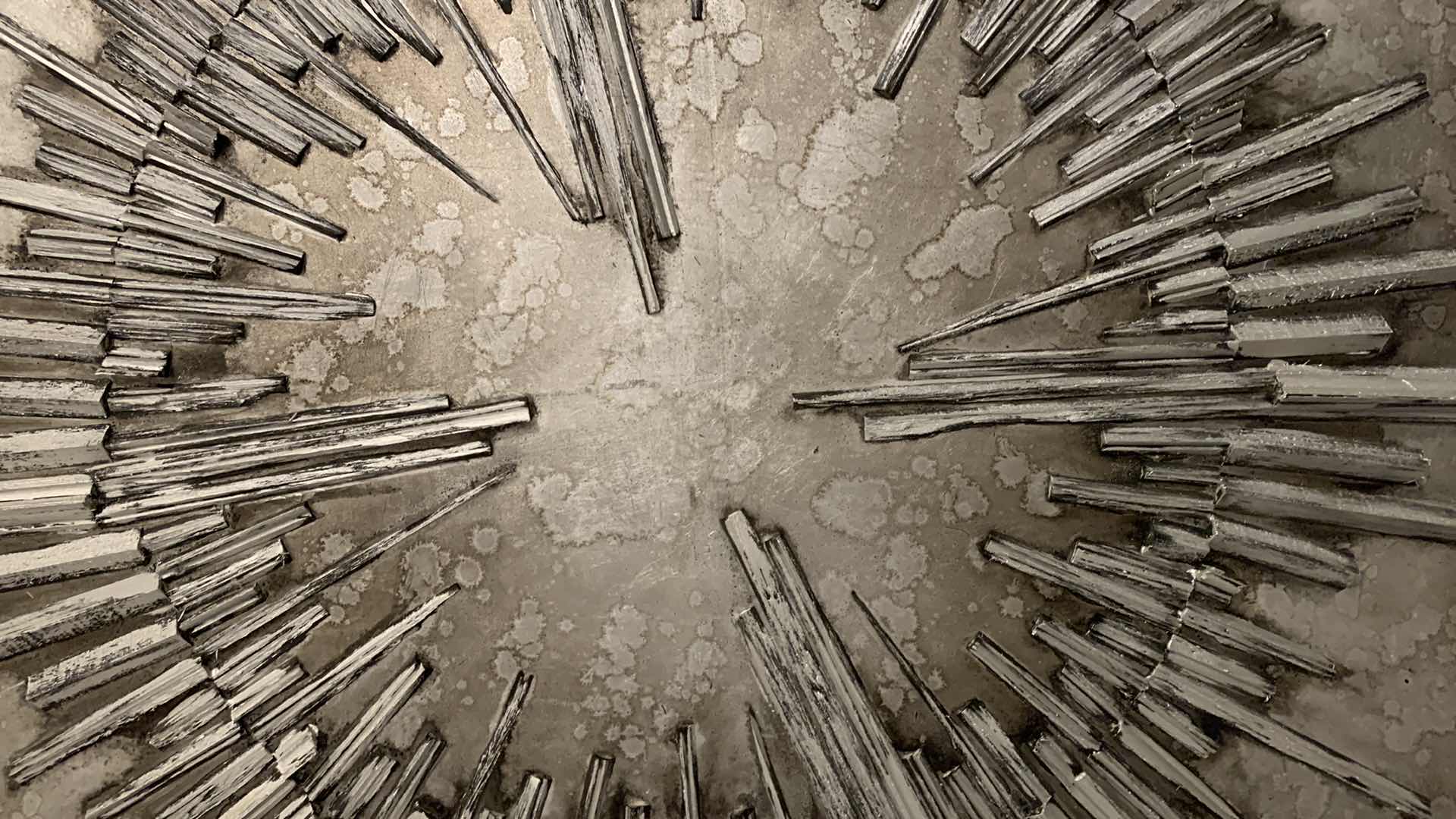 Photo 1 of ARTWORK, 3D METAL AND WOOD SCULPTURAL WALL DECOR 37” x 37”