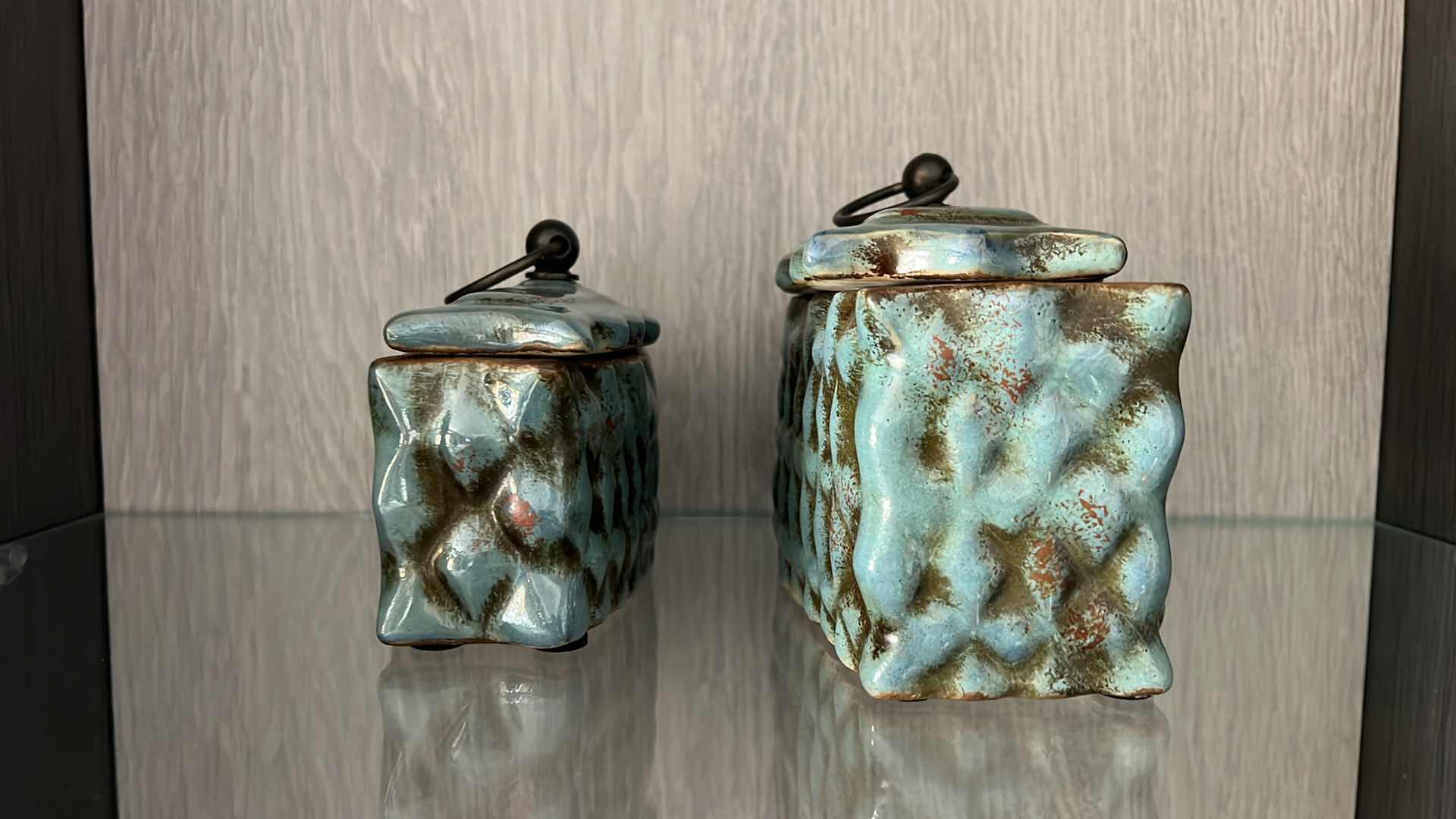 Photo 1 of SET OF 2-UTTERMOST NEELAB CERAMIC CONTAINERS