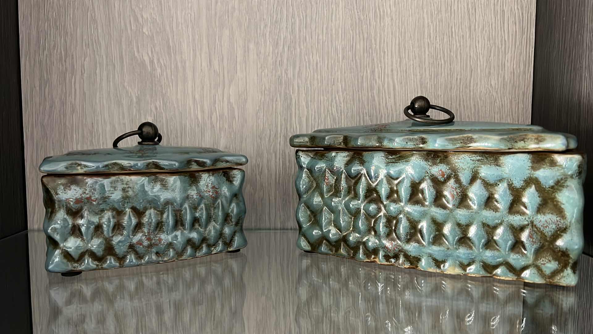 Photo 1 of SET OF 2-UTTERMOST NEELAB CERAMIC CONTAINERS