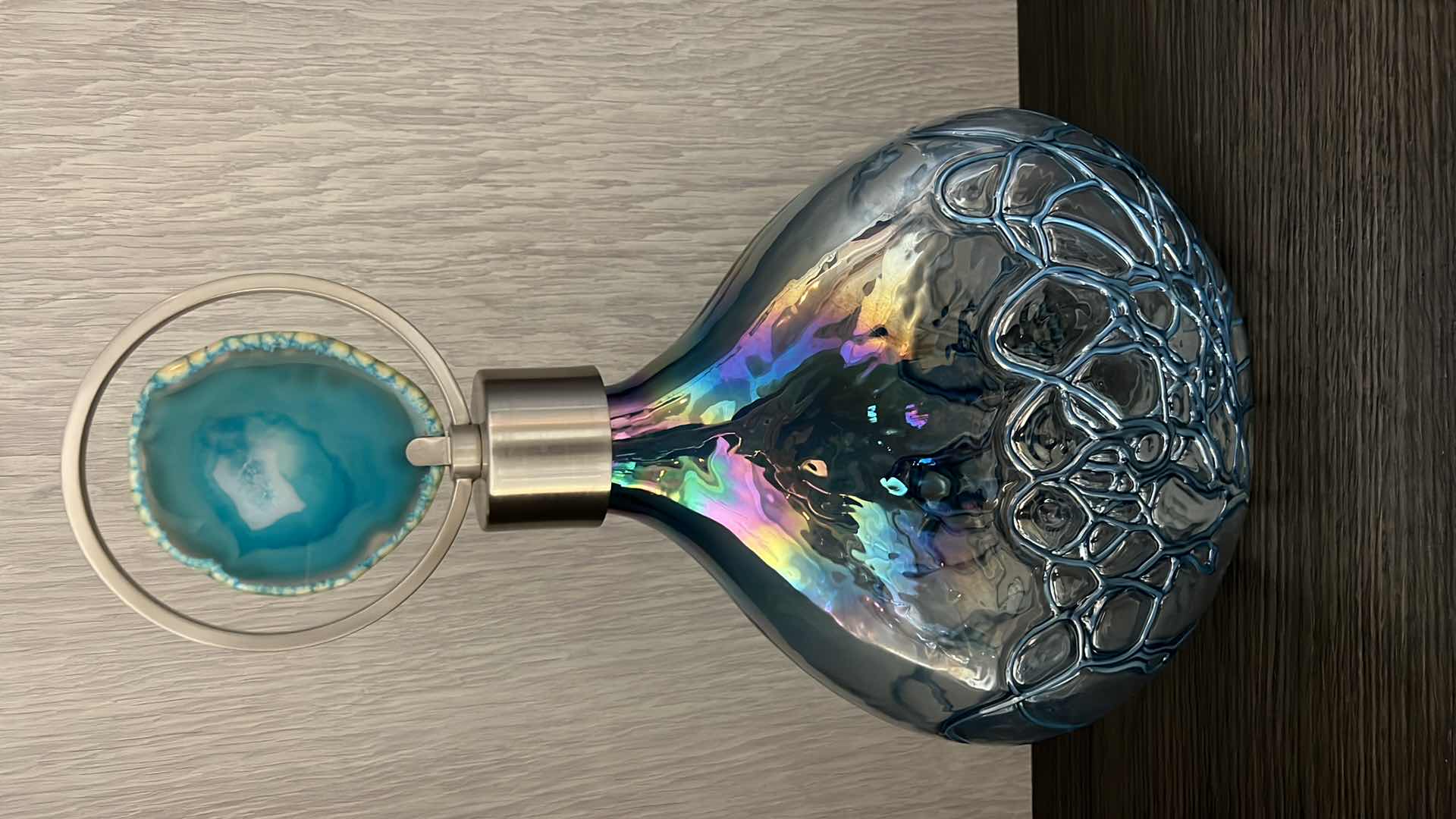 Photo 1 of UTTERMOST RAE SKY BLUE VASE W11” x H19”