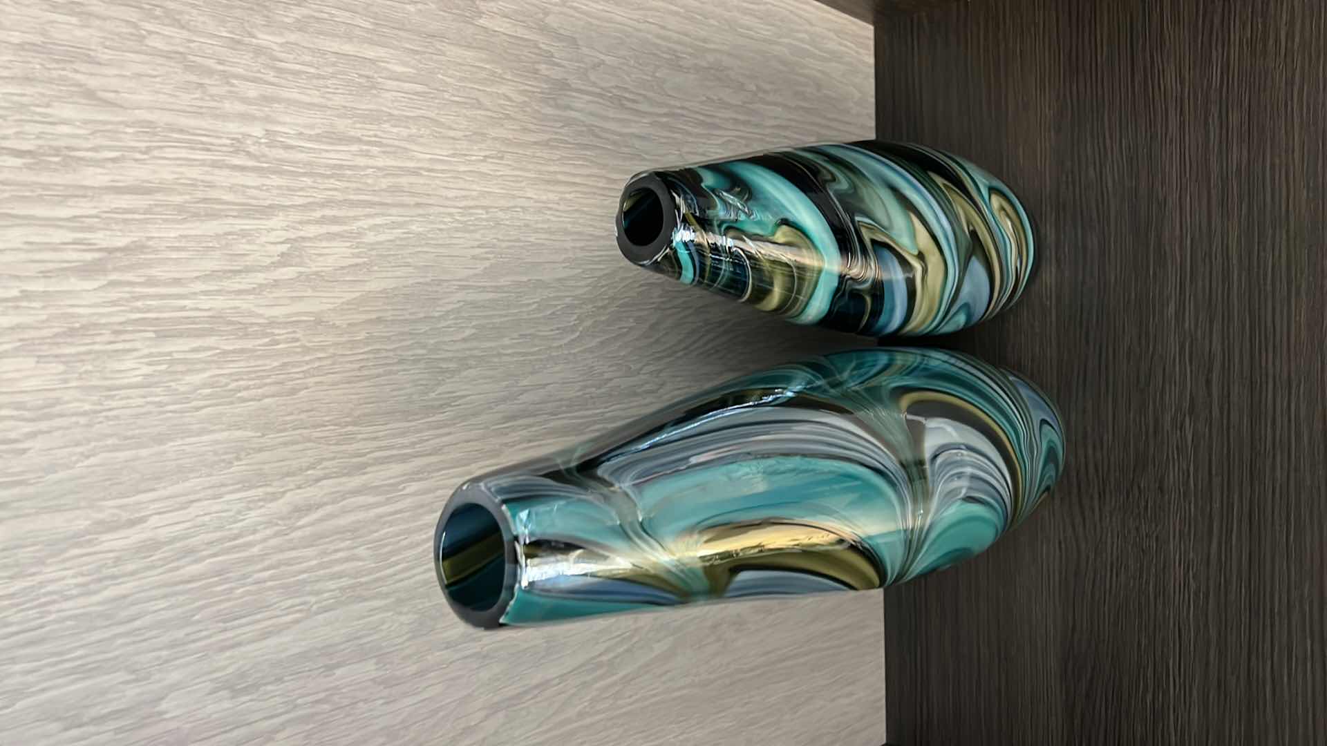 Photo 1 of 2-CHALCEDONY BY CYAN DESIGNS VASES H21” & 16”