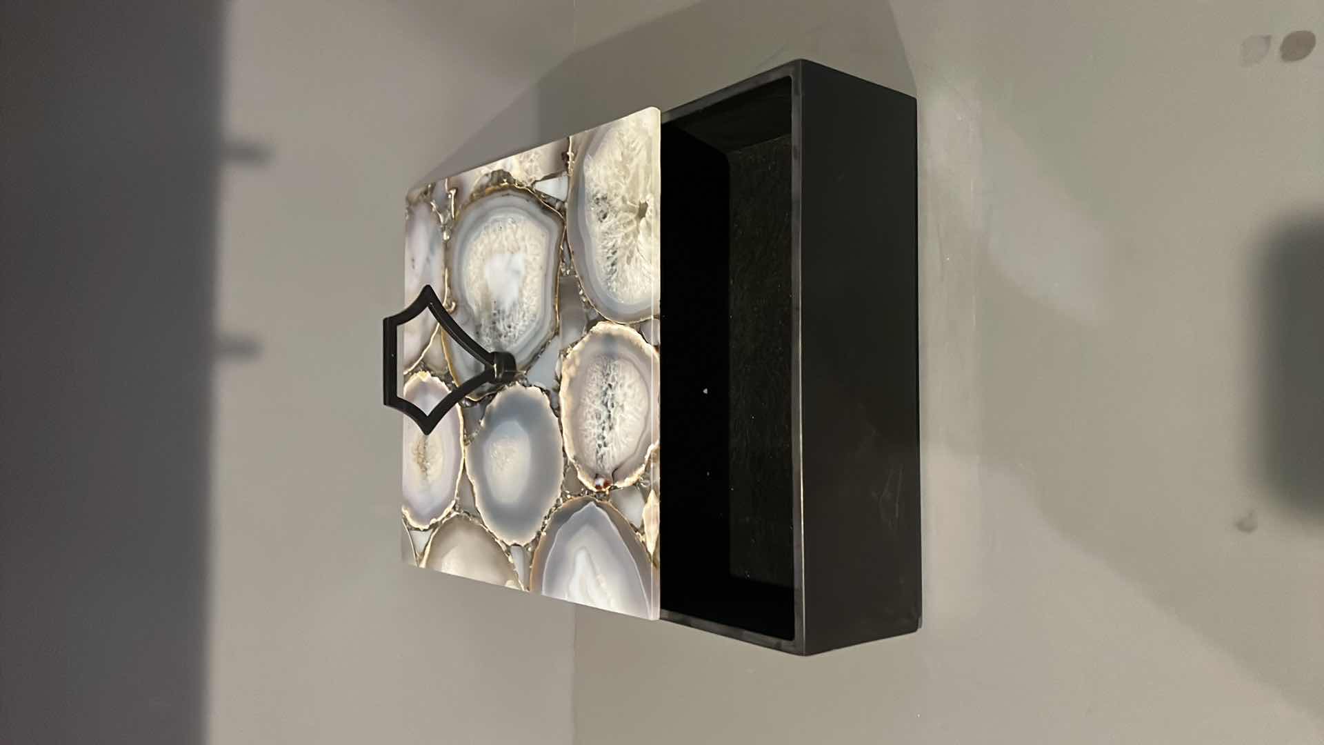 Photo 1 of MARBLE  DESIGN STORAGE BOX W LID 10” x 10” H4”