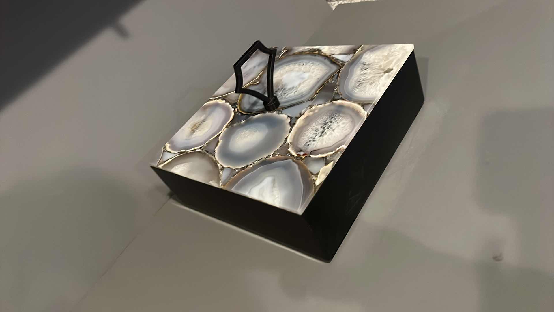 Photo 1 of MARBLE  DESIGN STORAGE BOX W LID 10” x 10” H4”