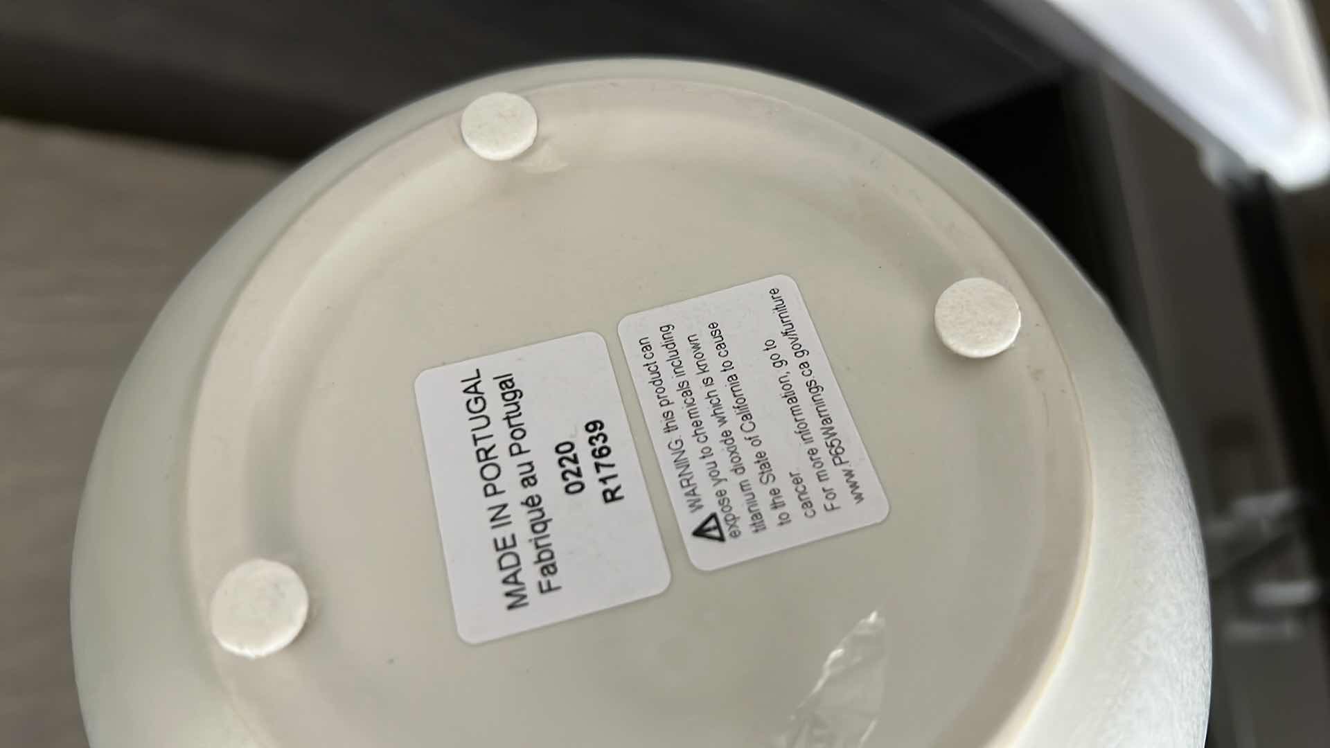 Photo 1 of 2-DESIGNER PORTUGAL INDIGO BOWL VASES W BLUE DRIP PAINT INSIDE H8” & 6”