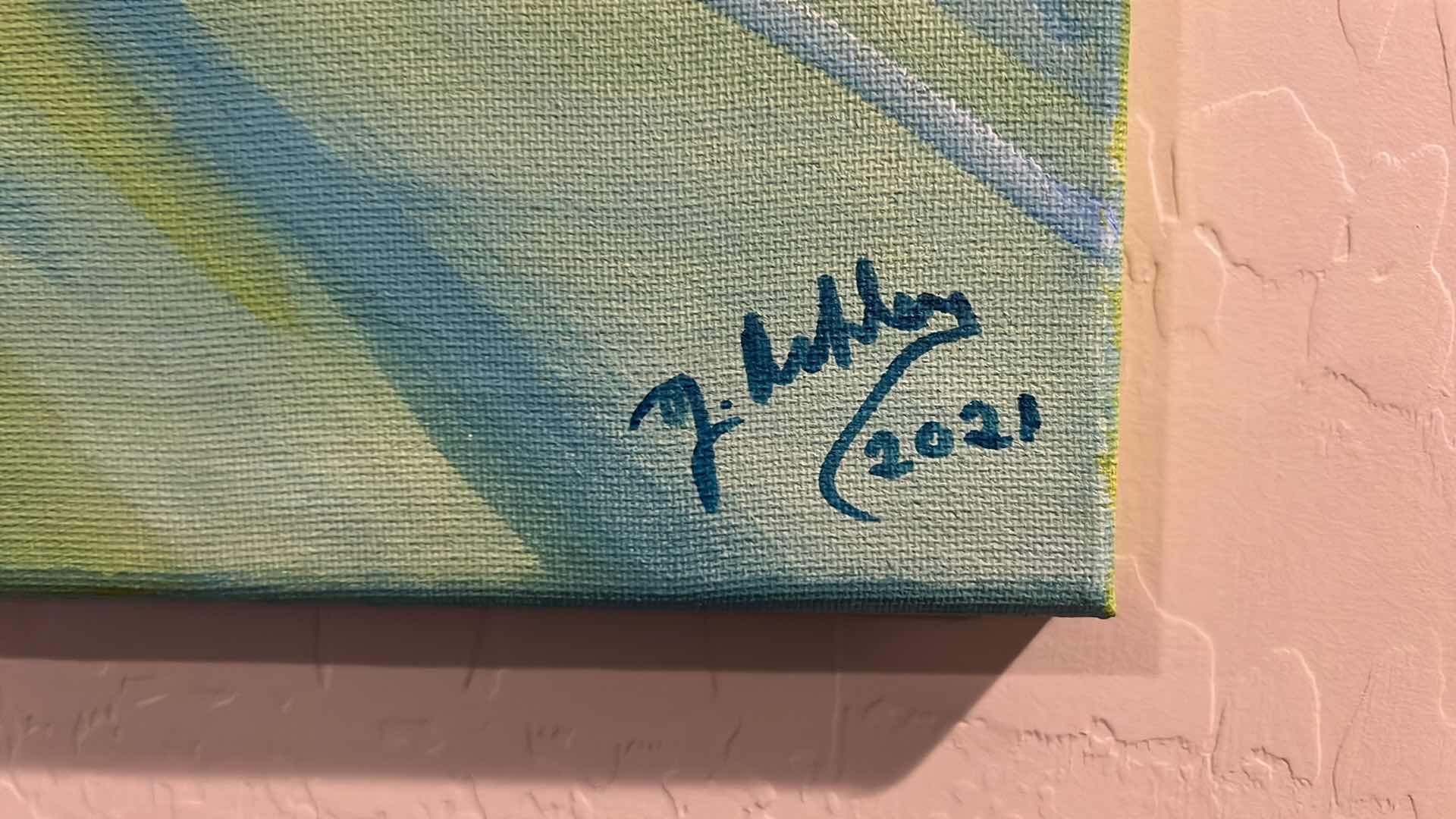 Photo 3 of ARTIST SIGNED CANVAS ARTWORK 20” x 16”