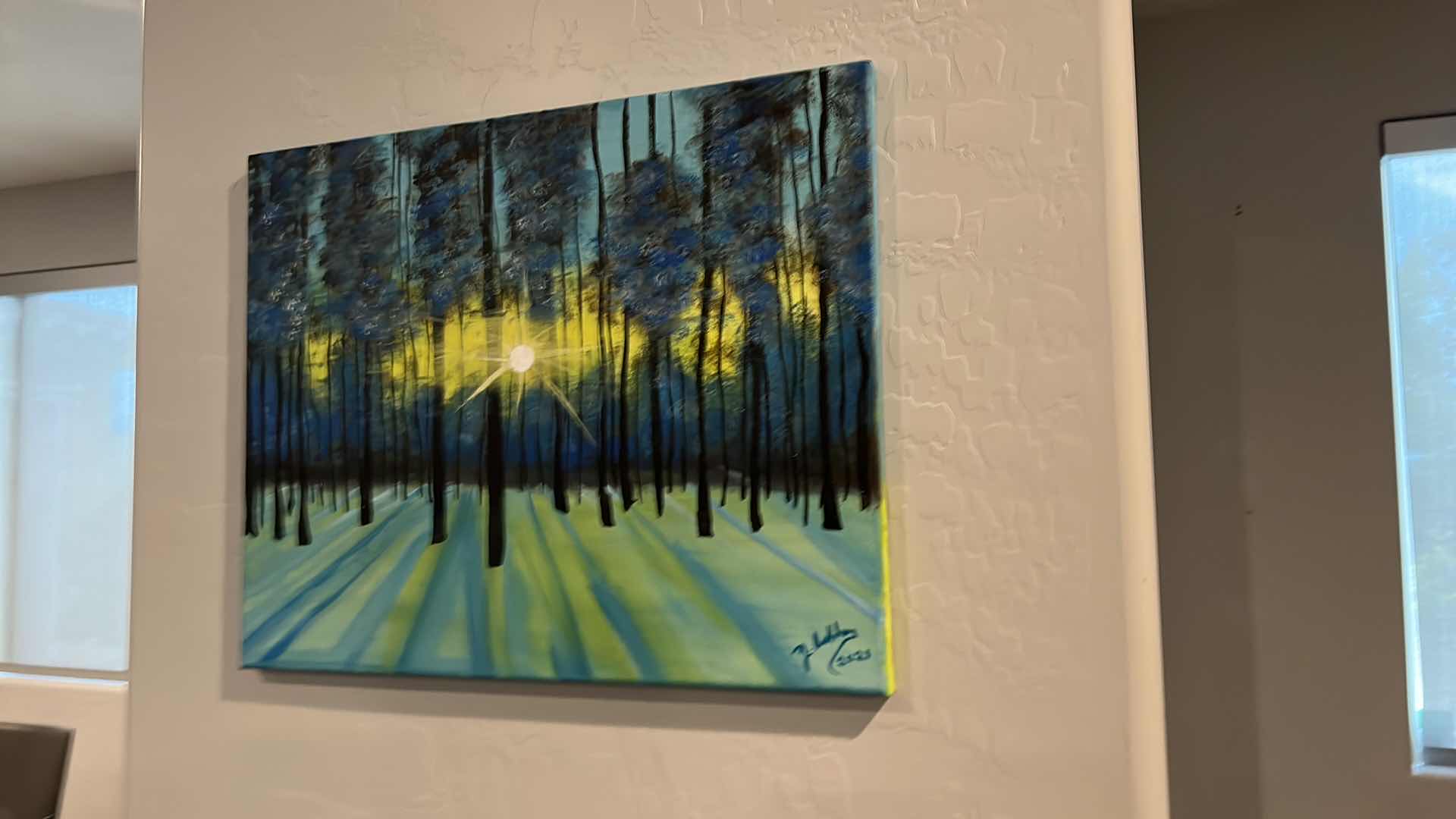 Photo 1 of ARTIST SIGNED CANVAS ARTWORK 20” x 16”