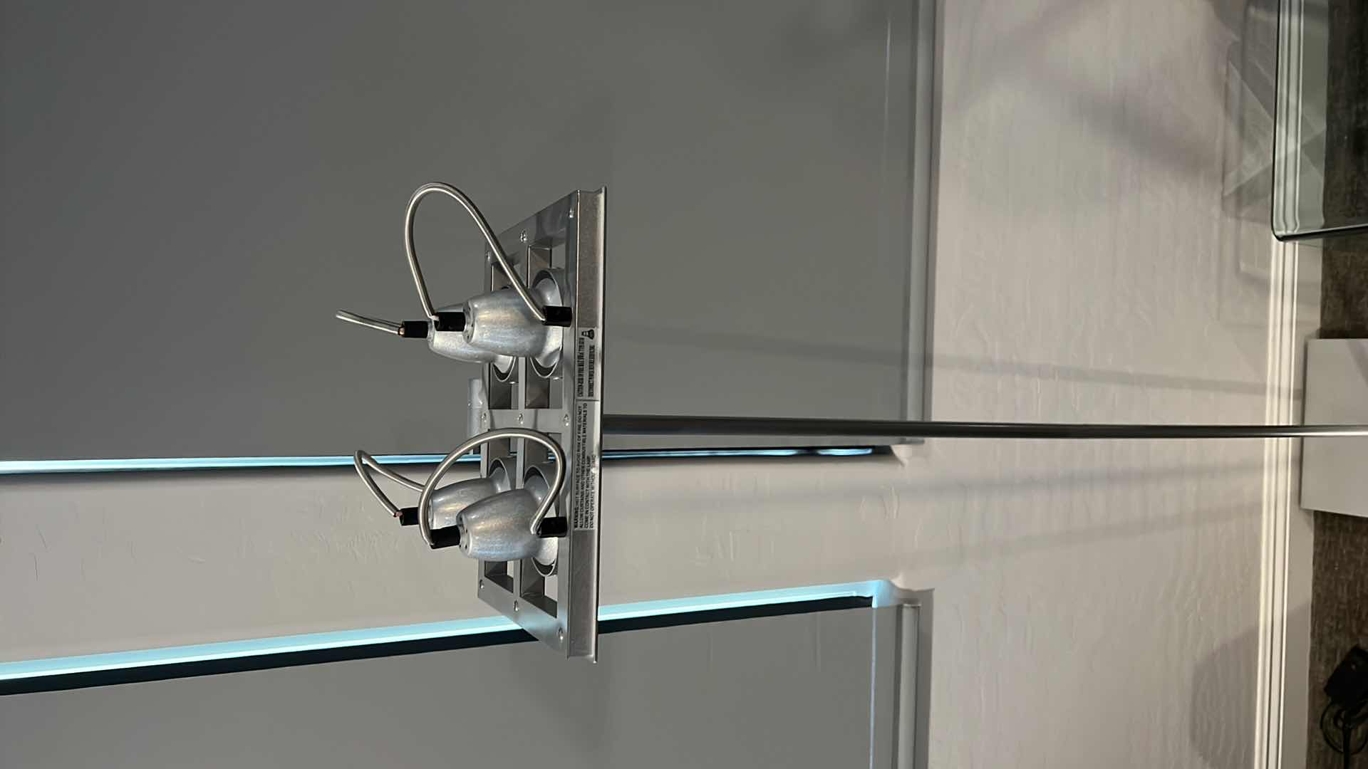 Photo 1 of SILVER METAL FLOOR LAMP H 68”