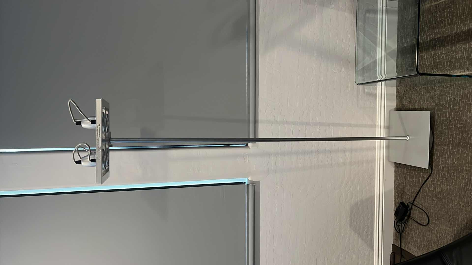 Photo 1 of SILVER METAL FLOOR LAMP H 68”