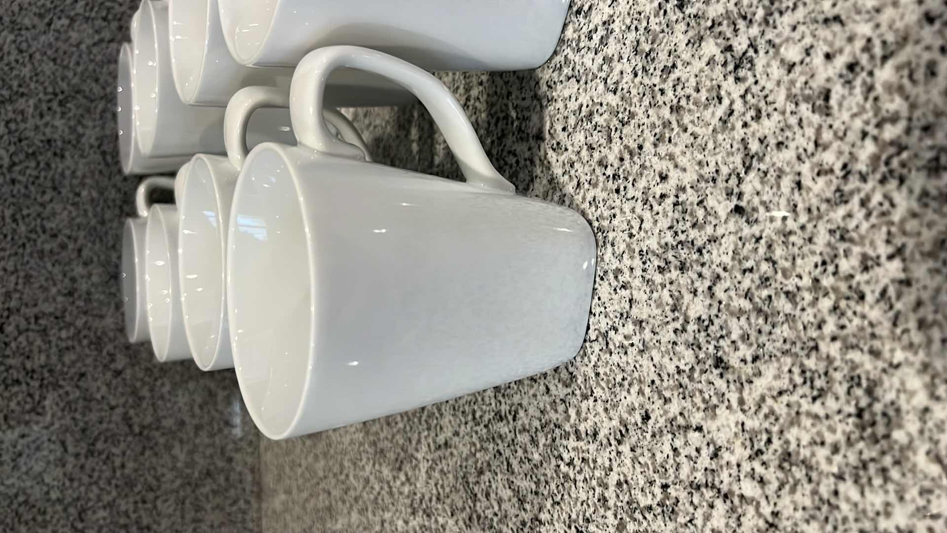 Photo 1 of 8-WHITE CERAMIC COFFEE MUGS