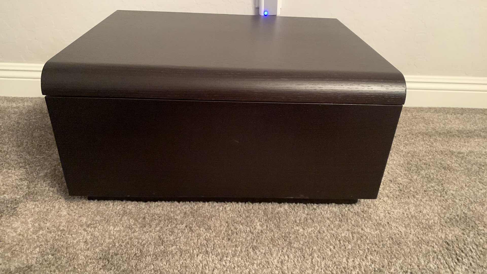 Photo 1 of HIGH-END DARK WOOD SINGLE DRAWER NIGHTSTAND 24.5” x 19” H12”