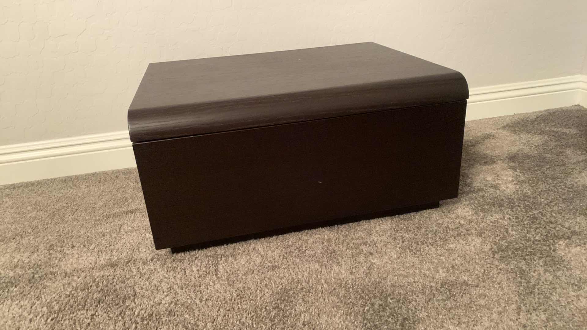 Photo 1 of HIGH-END DARK WOOD SINGLE DRAWER NIGHTSTAND 24.5” x 19” H12”