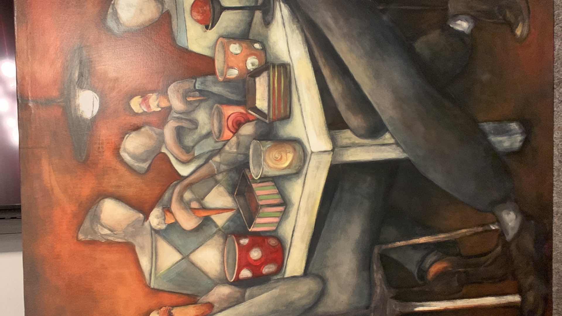 Photo 1 of ARTWORK, STRETCHED CANVAS EATING ICE CREAM 57.5” x 45.5”