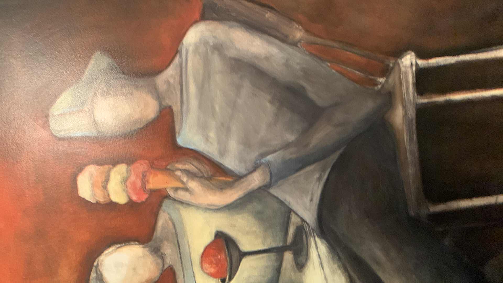 Photo 1 of ARTWORK, STRETCHED CANVAS EATING ICE CREAM 57.5” x 45.5”