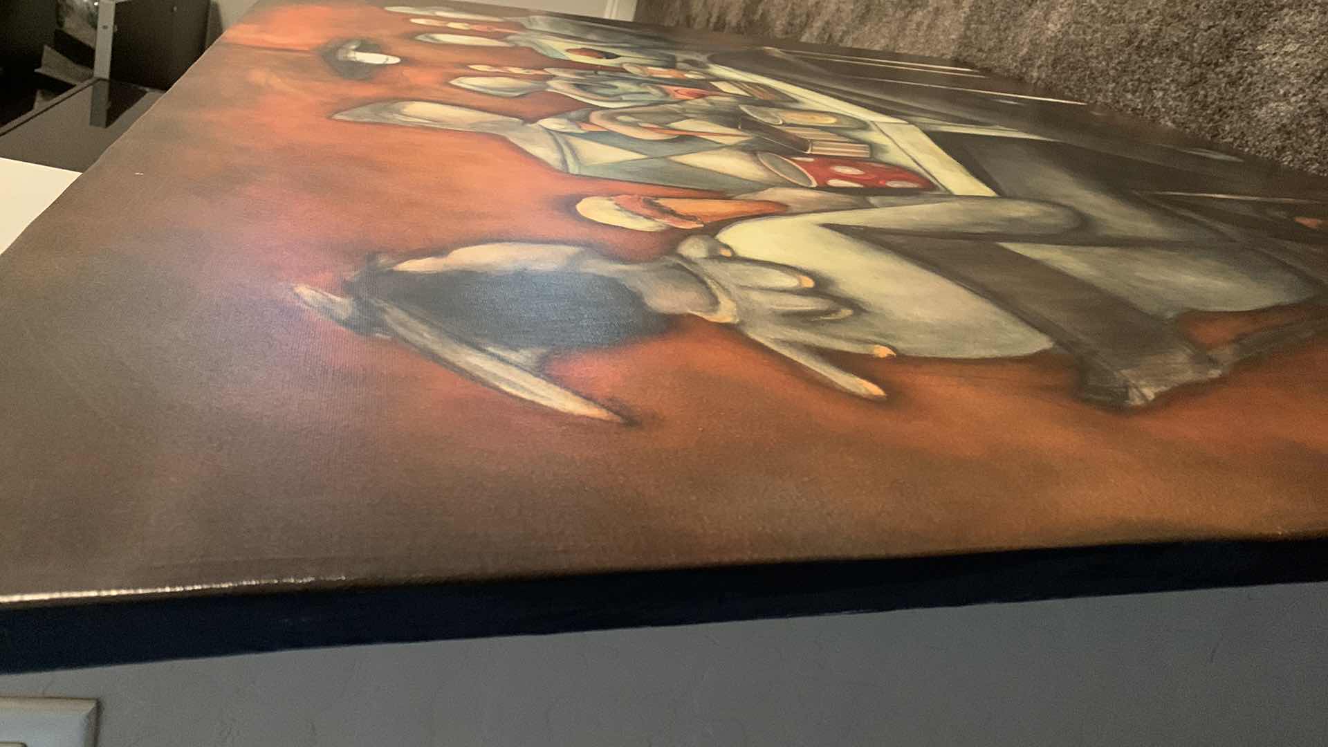 Photo 1 of ARTWORK, STRETCHED CANVAS EATING ICE CREAM 57.5” x 45.5”