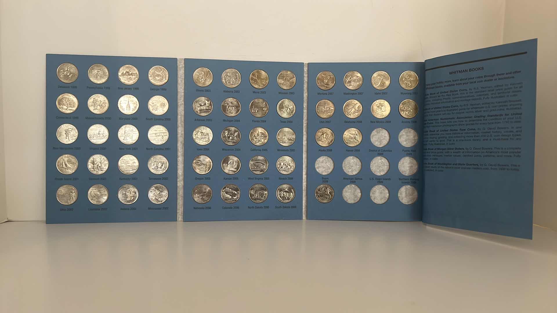 Photo 1 of 1999-2009 STATEHOOD QUARTER FOLDER W. 51 QUARTERS 
