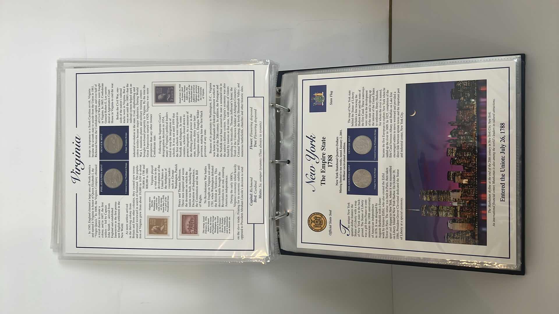 Photo 10 of STATEHOOD QUARTERS COLLECTION POSTAL COMMEMORATIVE SOCIETY BINDER