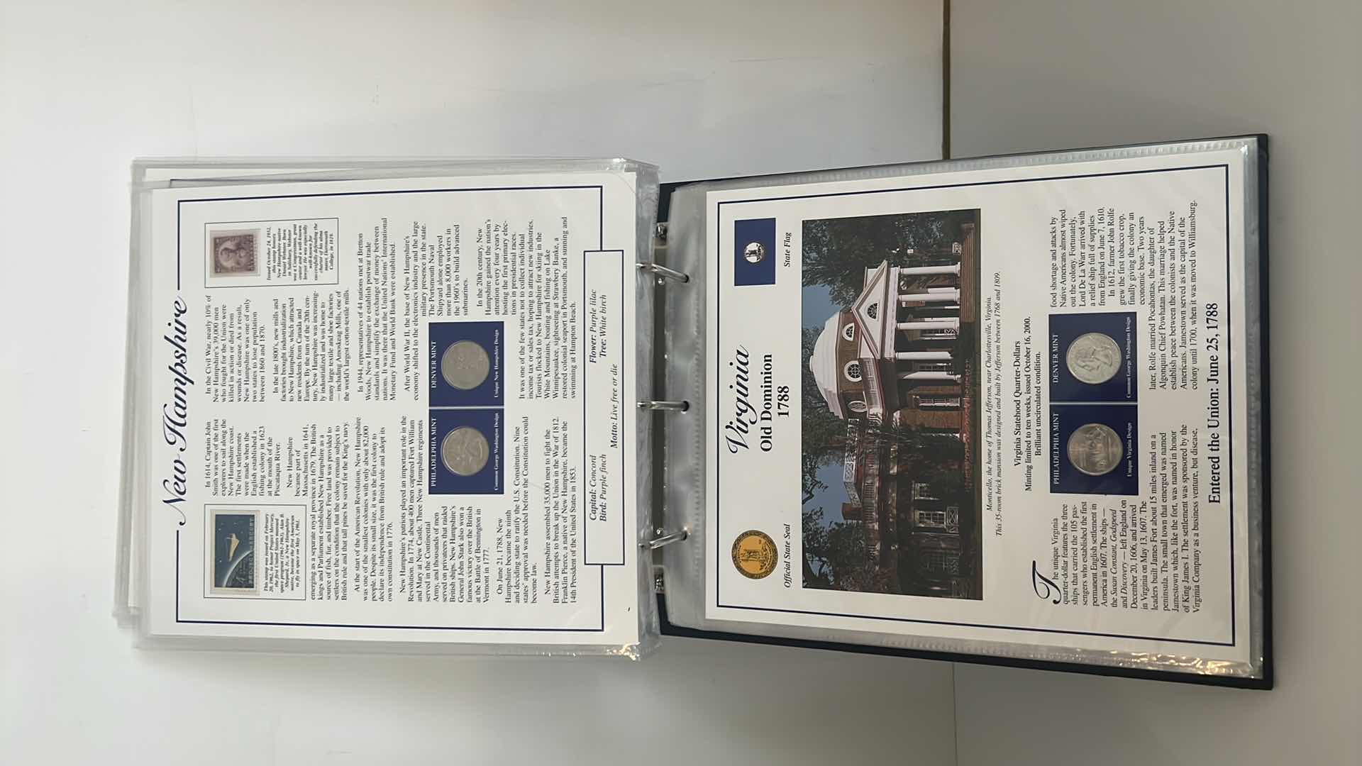 Photo 9 of STATEHOOD QUARTERS COLLECTION POSTAL COMMEMORATIVE SOCIETY BINDER