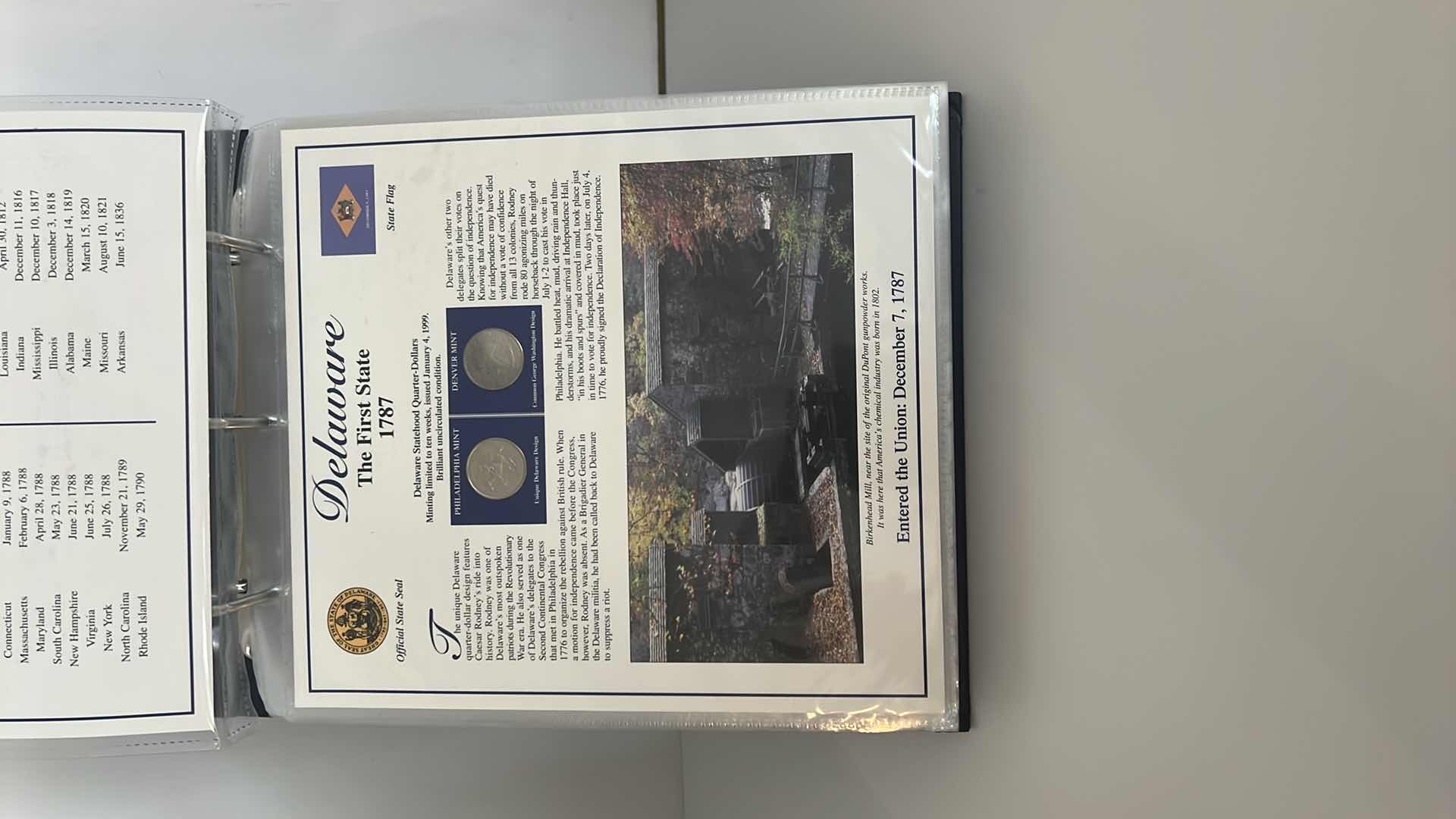 Photo 3 of STATEHOOD QUARTERS COLLECTION POSTAL COMMEMORATIVE SOCIETY BINDER