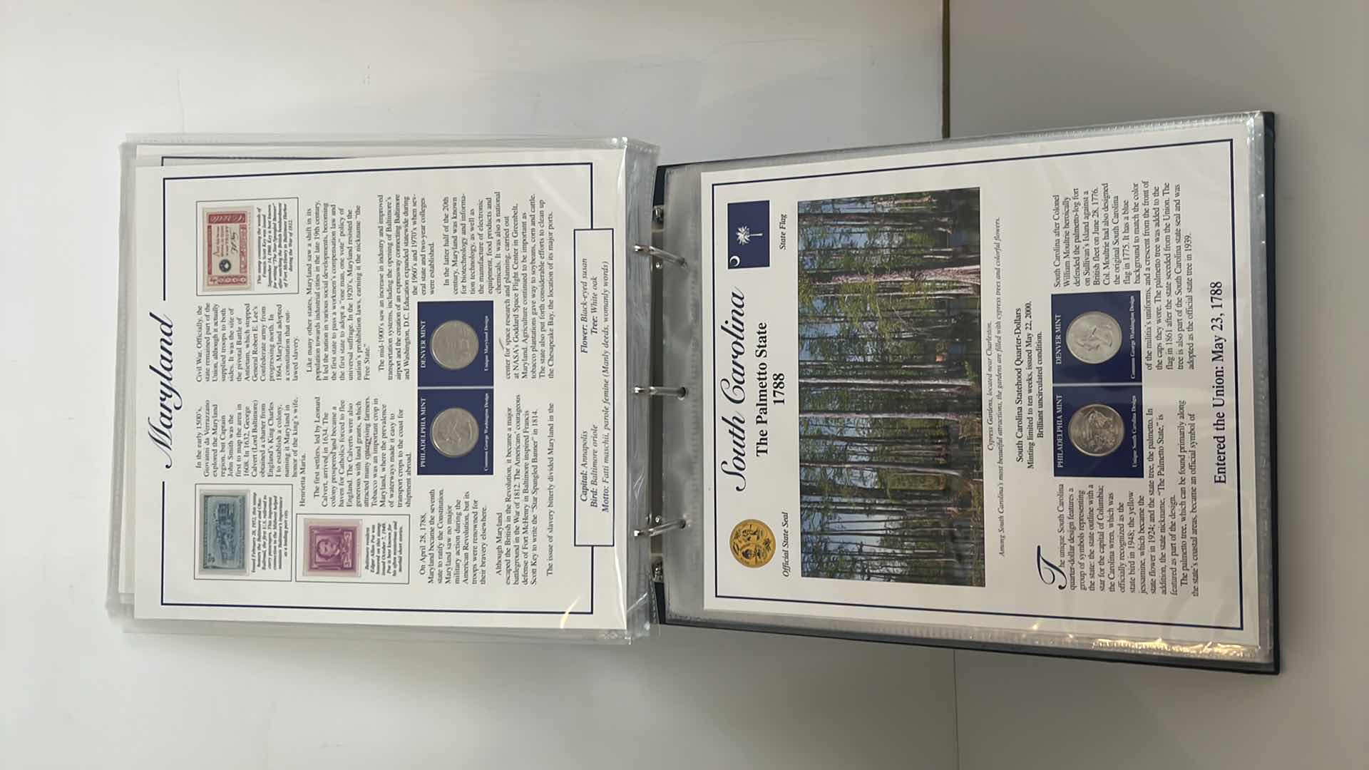 Photo 8 of STATEHOOD QUARTERS COLLECTION POSTAL COMMEMORATIVE SOCIETY BINDER