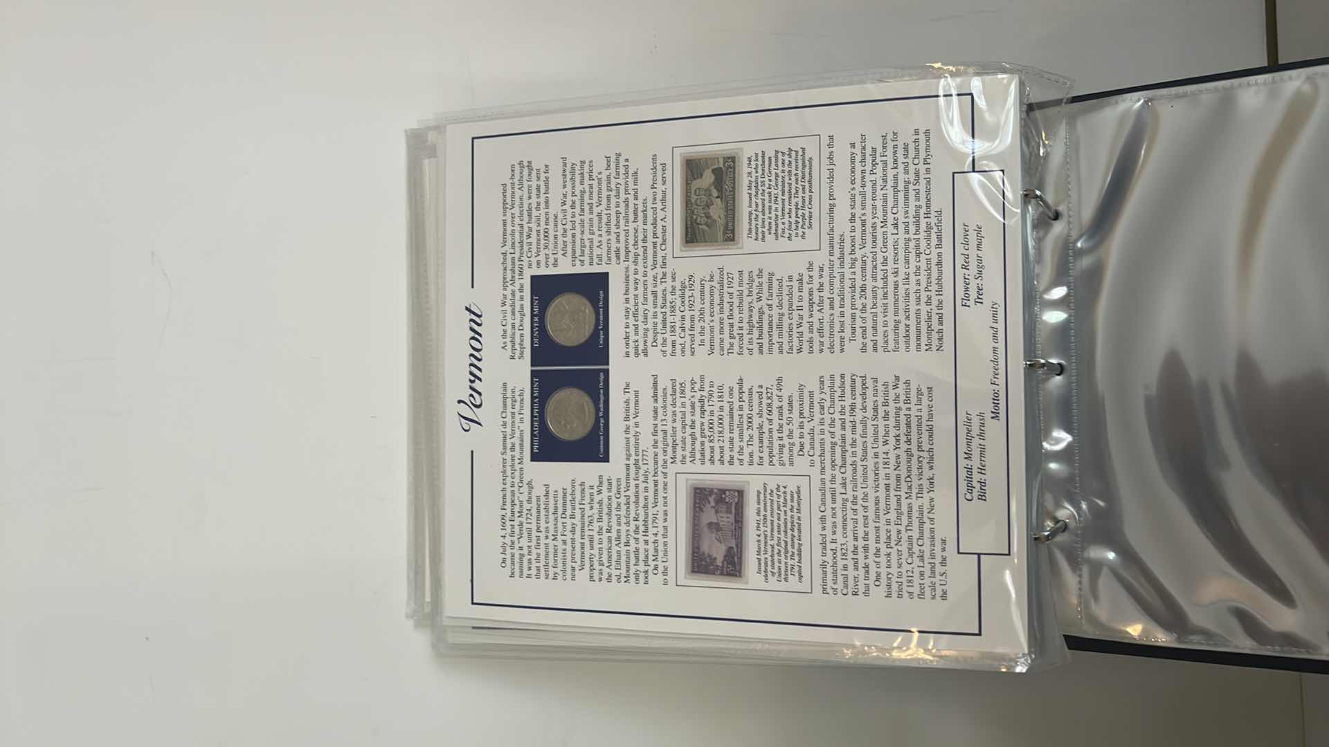 Photo 14 of STATEHOOD QUARTERS COLLECTION POSTAL COMMEMORATIVE SOCIETY BINDER