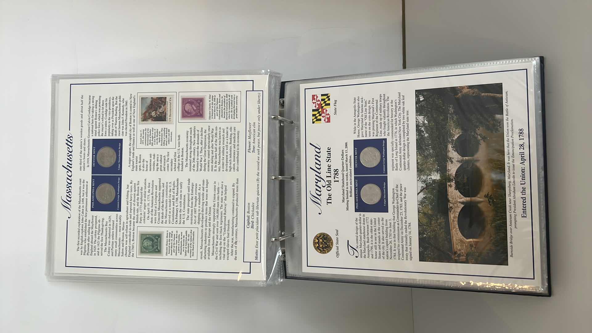 Photo 7 of STATEHOOD QUARTERS COLLECTION POSTAL COMMEMORATIVE SOCIETY BINDER
