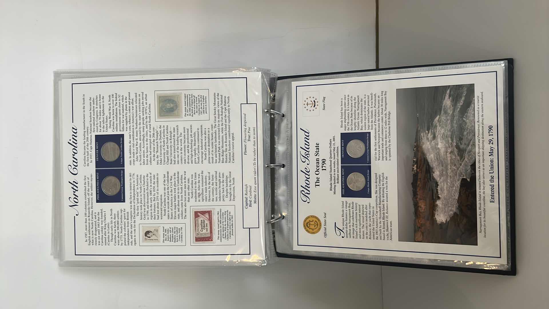 Photo 12 of STATEHOOD QUARTERS COLLECTION POSTAL COMMEMORATIVE SOCIETY BINDER
