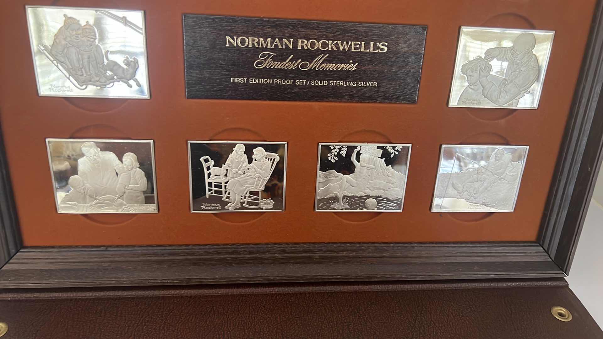 Photo 1 of NORMAN ROCKWELL’S FONDEST MEMORIES FIRST EDITION PROOF SET SOLID STERLING SILVER