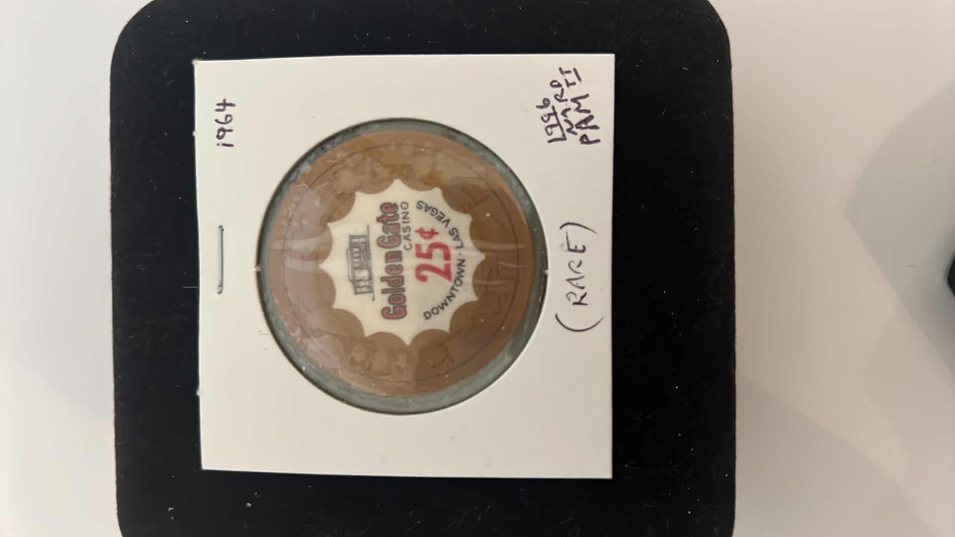 Photo 1 of RARE 1964 $.25 GOLDEN GATE DOWNTOWN CASINO CHIP