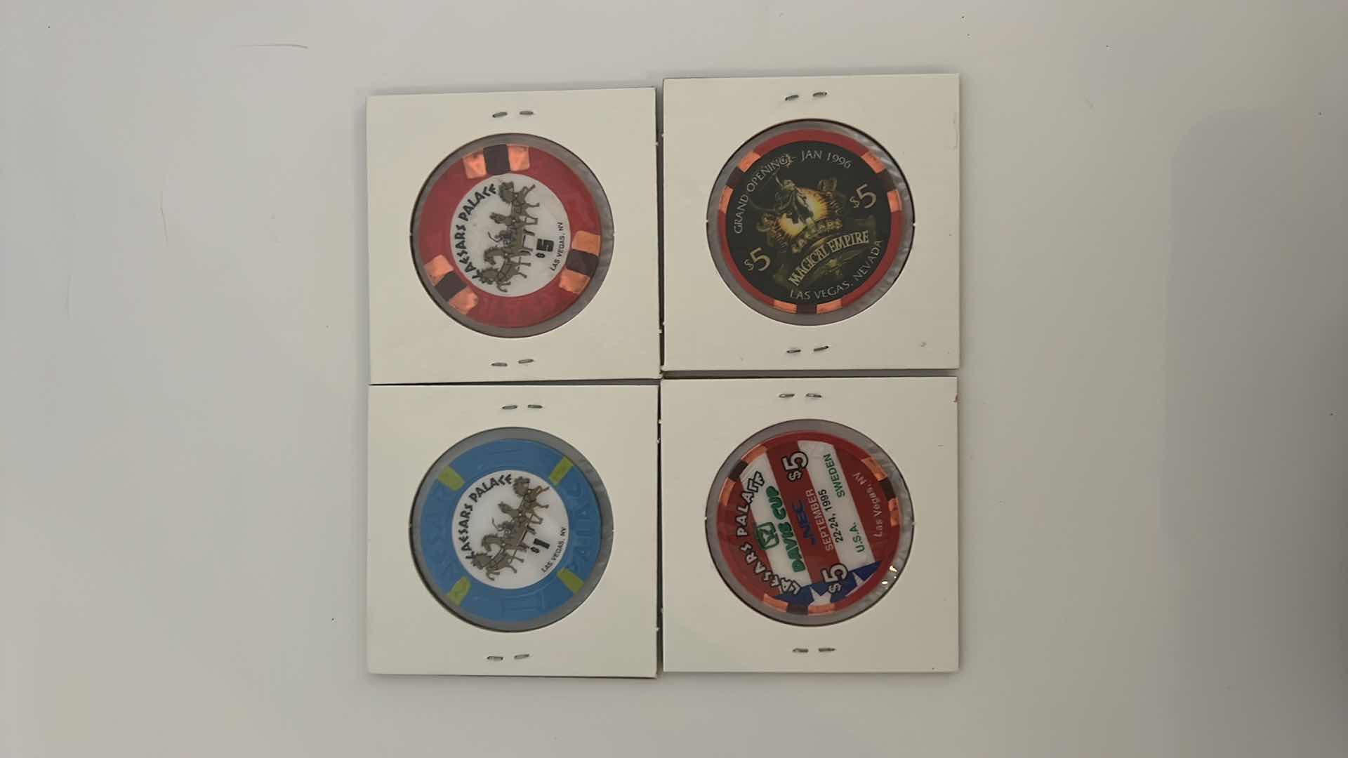 Photo 1 of 4- 1990’S CAESARS PLACE CASINO CHIPS
