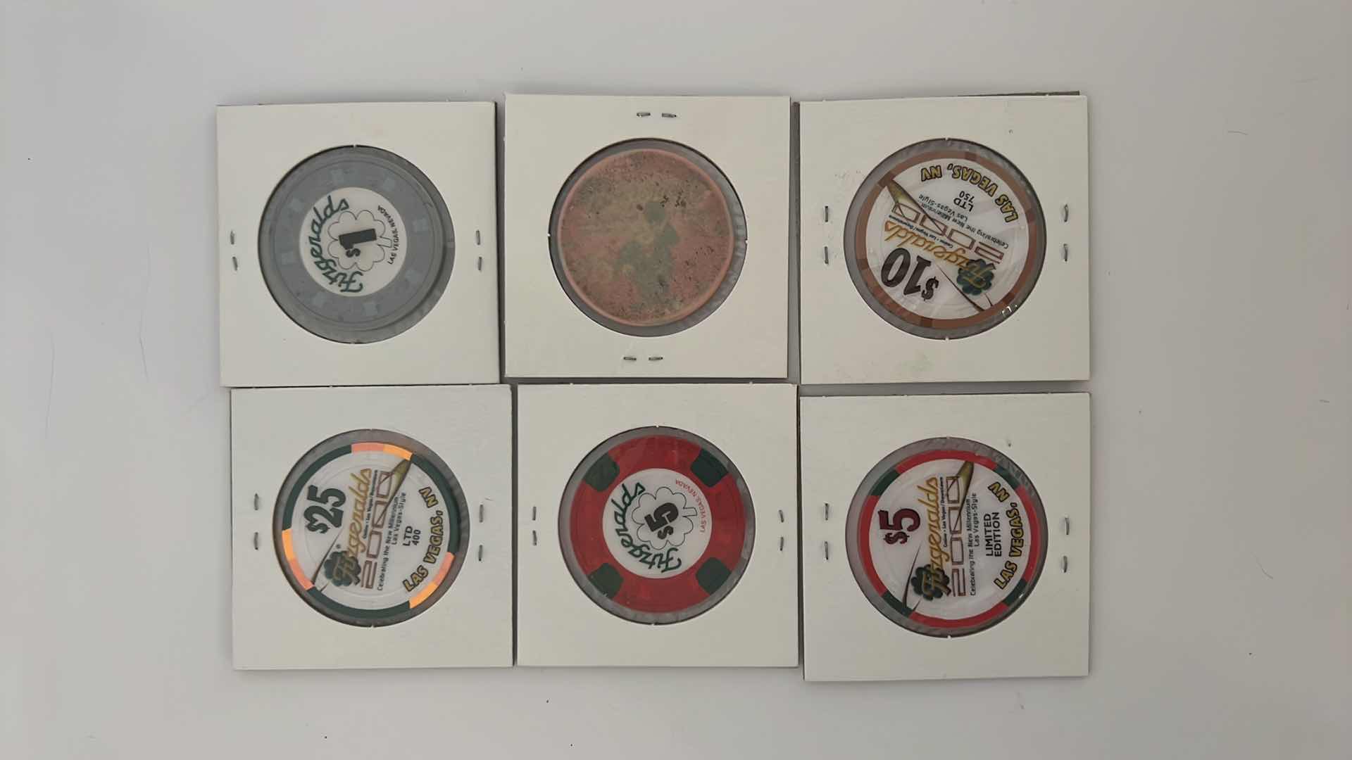Photo 2 of 6-VINTAGE FITZGERALD CASINO CHIPS