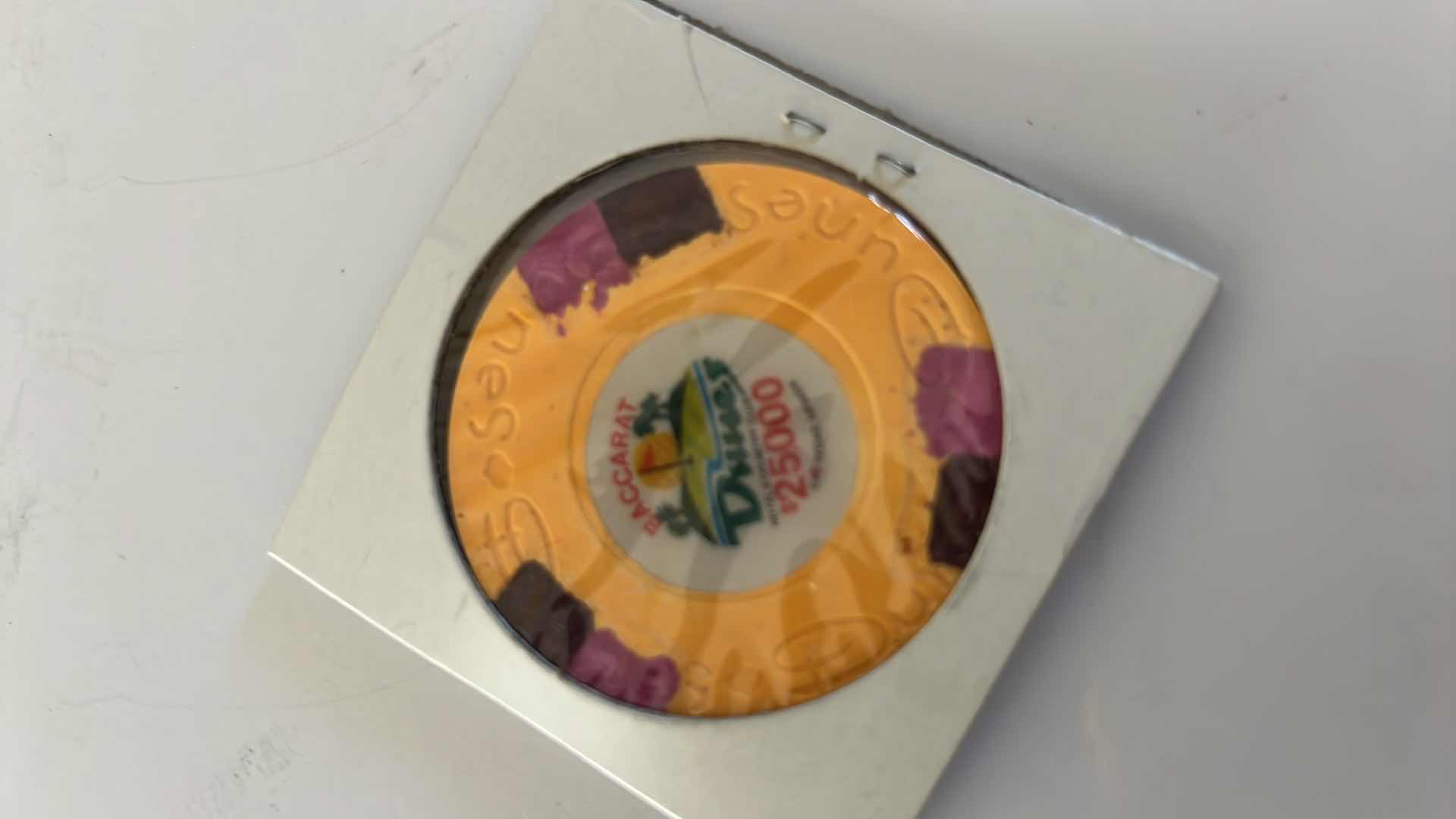 Photo 2 of VINTAGE RARE 1989 BACCARAT DUNES $25,000 CASINO CHIP