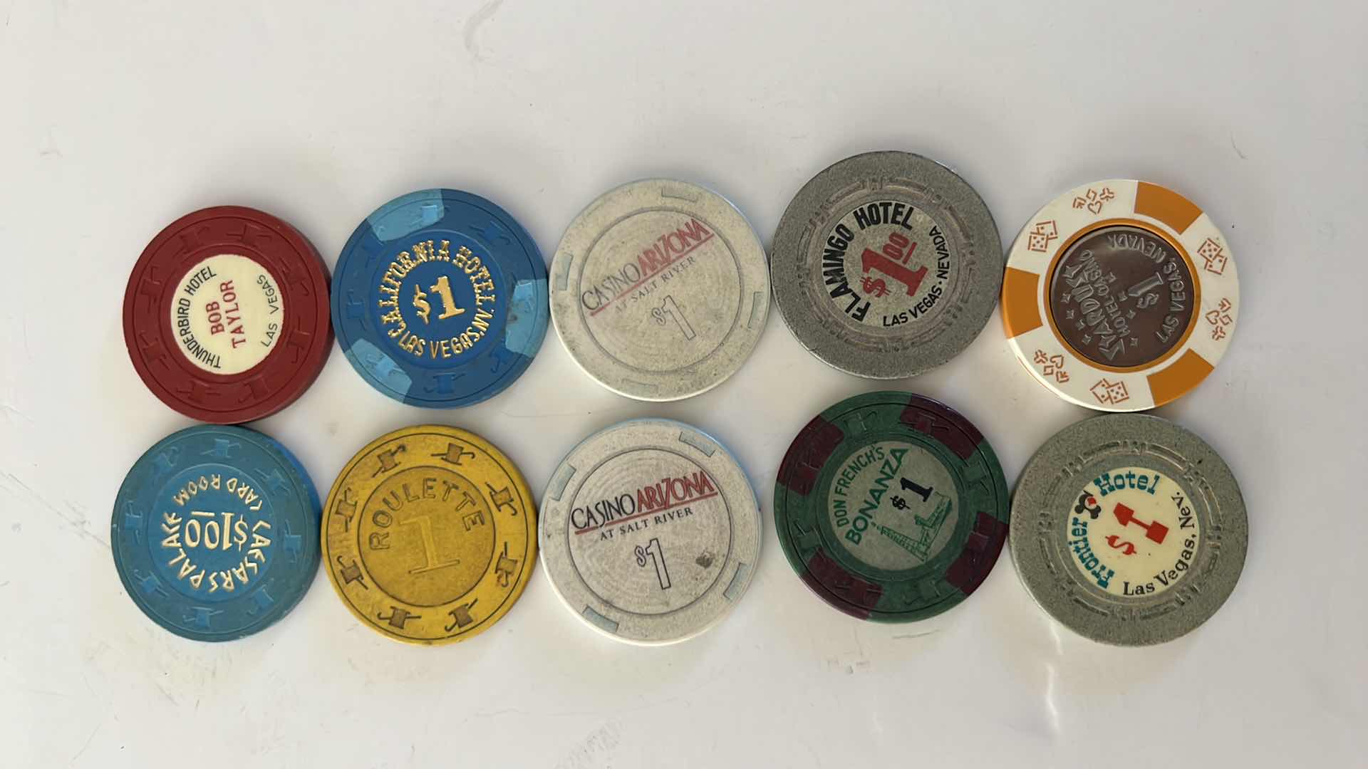 Photo 1 of 10- VINTAGE $1 CASINO CHIPS