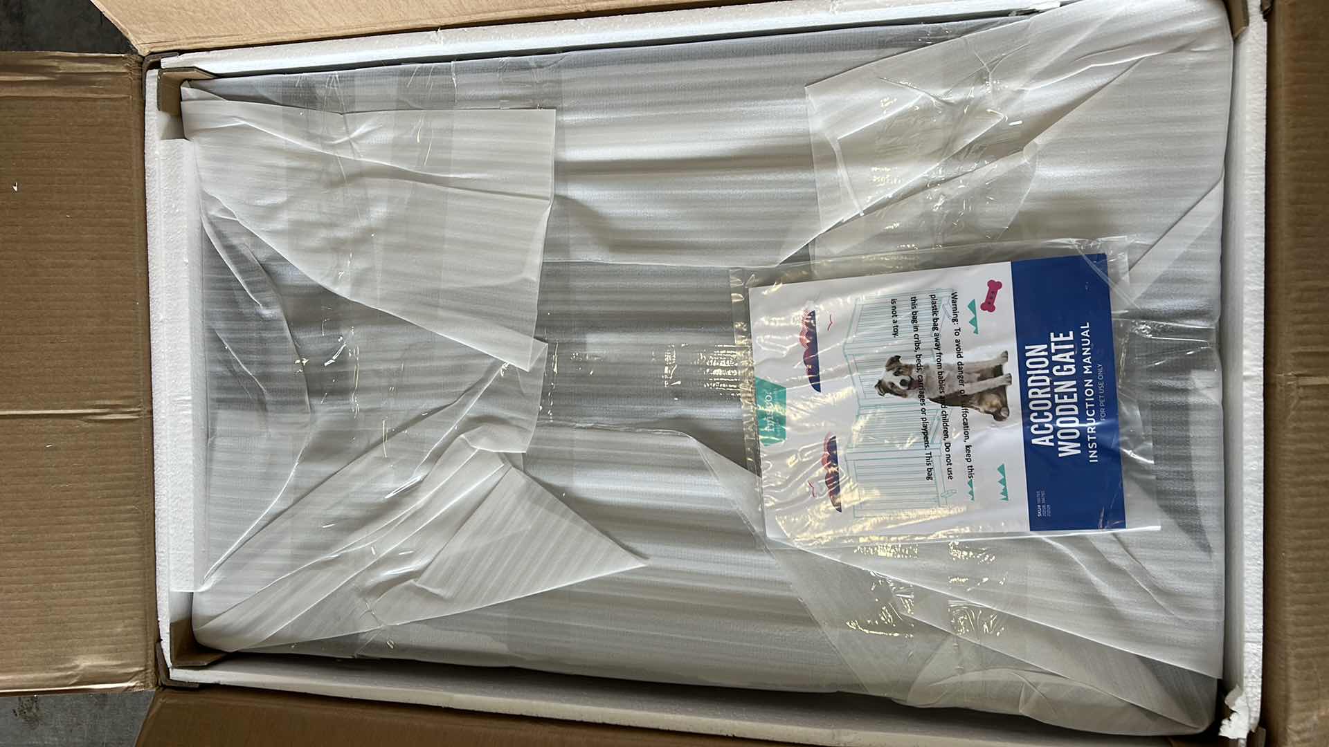 Photo 1 of NIB 4 PANEL WOOD COLOR MAHOGANY PET GATE