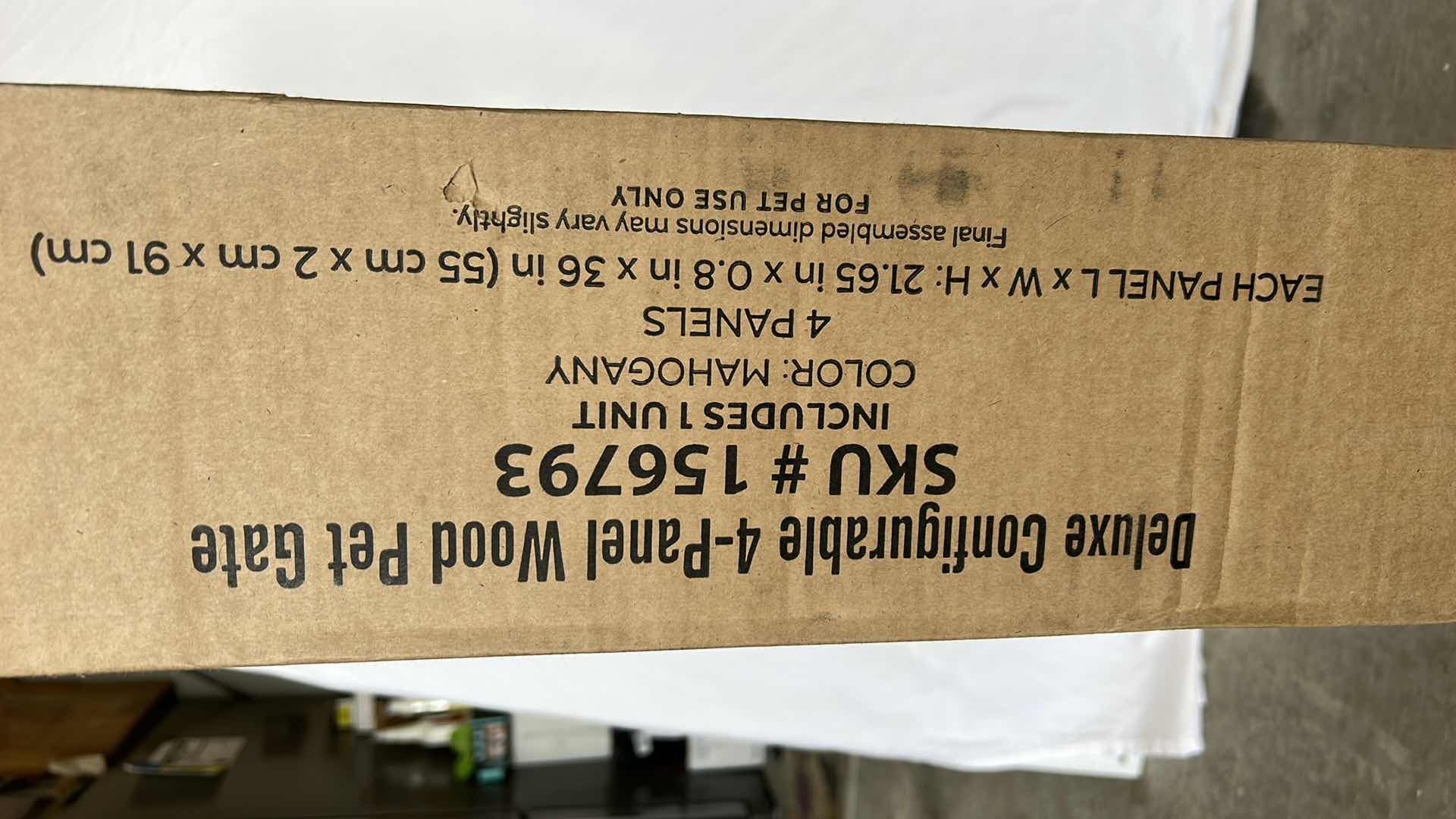 Photo 1 of NIB 4 PANEL WOOD COLOR MAHOGANY PET GATE