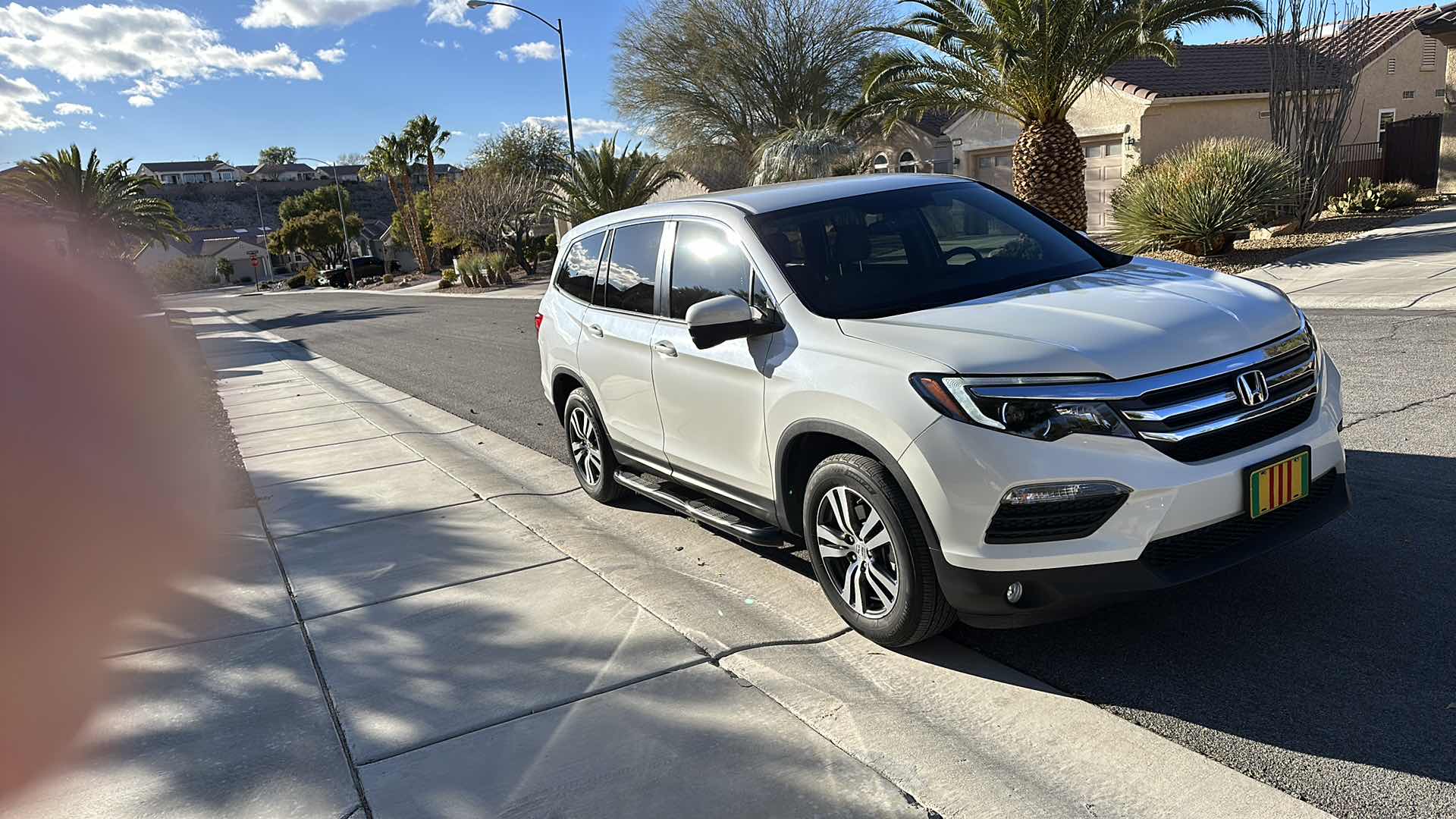 Photo 1 of 2018 WHITE HONDA PILOT W 6 CYL- MILEAGE 41575-(NO ORIGINAL TITLE, BUYER TO TITLE)