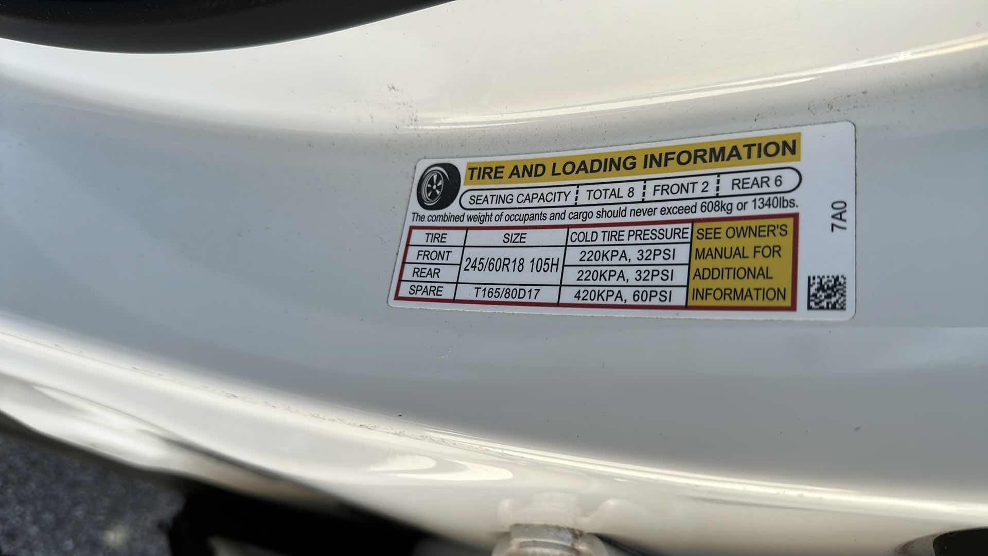 Photo 1 of 2018 WHITE HONDA PILOT W 6 CYL- MILEAGE 41575-(NO ORIGINAL TITLE, BUYER TO TITLE)