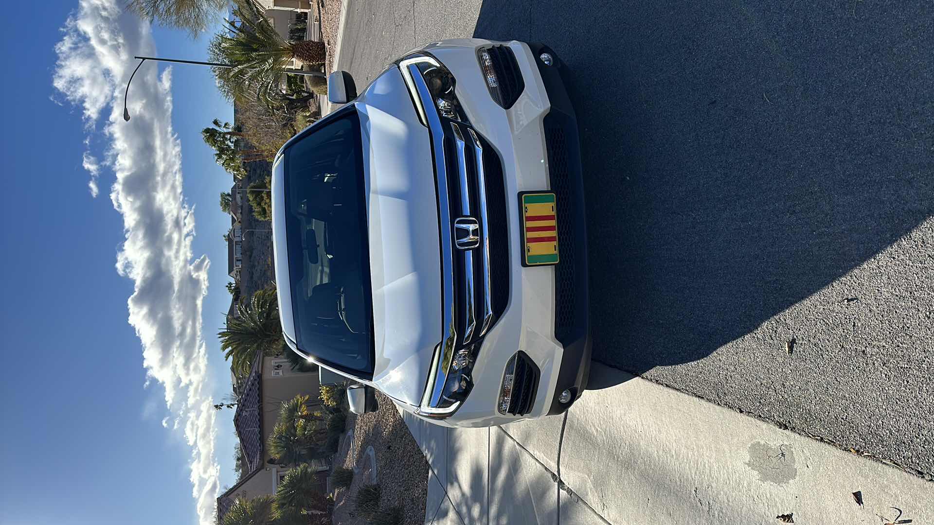 Photo 1 of 2018 WHITE HONDA PILOT W 6 CYL- MILEAGE 41575-(NO ORIGINAL TITLE, BUYER TO TITLE)