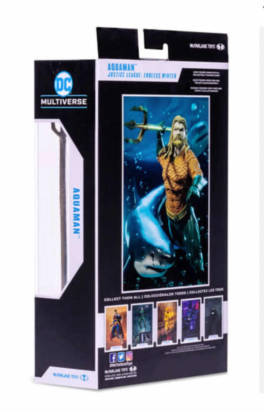Photo 1 of NIB DC MULTIVERSE AQUAMAN JUSTICE LEAGUE ENDLESS WINTER ACTION FIGURE - RETAIL PRICE $22.99