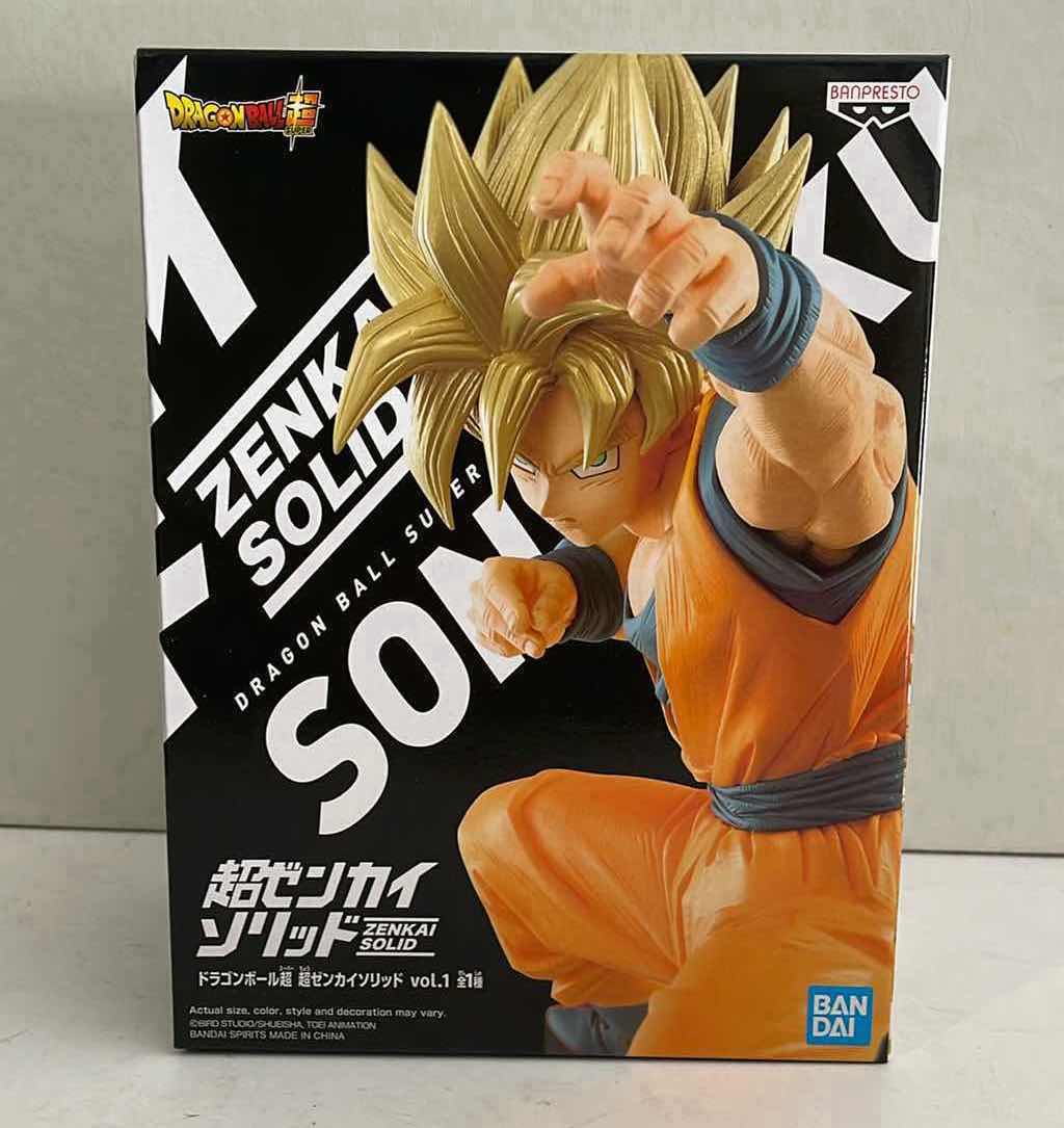 View 1 of NIB DRAGON BALL SUPER SAIYAN GOKU VOL. 1 SUPER ZENKAI SOLID STATUE - RETAIL PRICE $26.99