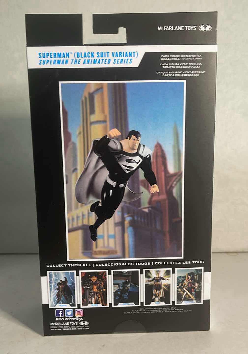 Photo 1 of NIB DC MULTIVERSE SUPERMAN THE ANIMATED SERIES “SUPERMAN (BLACK SUIT VARIANT)” ACTION FIGURE- RETAIL PRICE $22.99