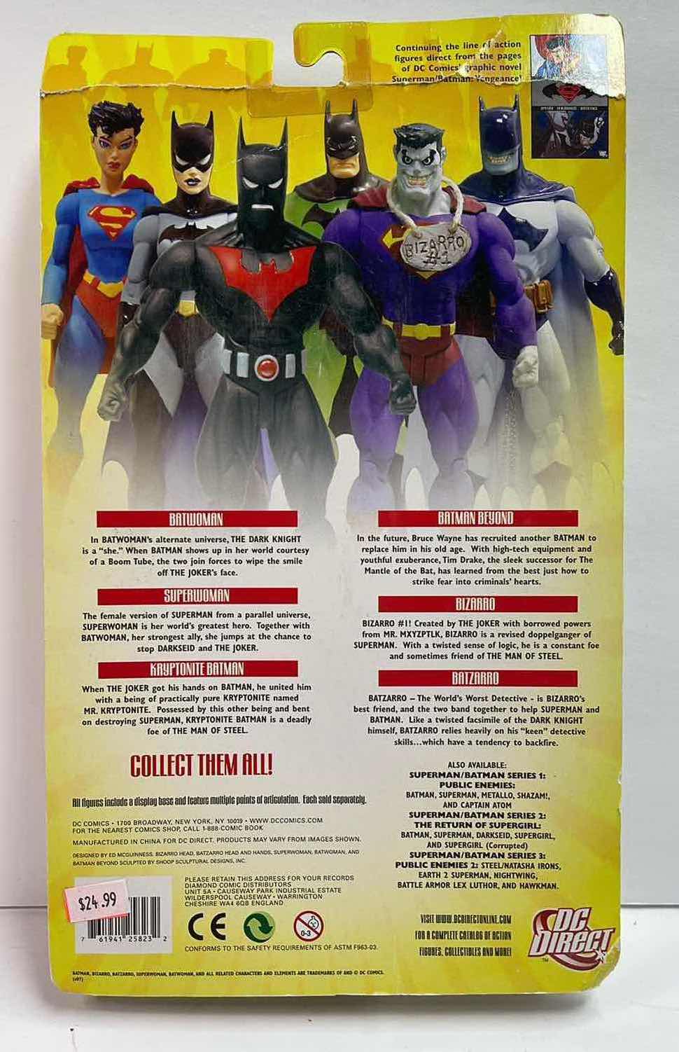 Photo 1 of NIB DC DIRECT SUPERMAN / BATMAN VENGEANCE “BIZARRO” ACTION FIGURE- RETAIL PRICE $24.99
