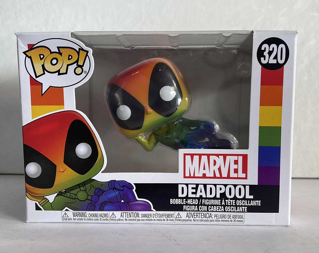 Photo 1 of NIB FUNKO POP MARVEL PRIDE RAINBOW SERIES DEADPOOL #320 - RETAIL PRICE $29.00