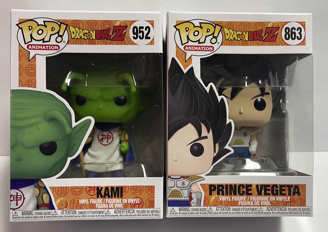 Photo 1 of NIB FUNKO POP ANIMATION SERIES DRAGON BALL Z “KAMI & PRINCE VEGETA -TOTAL RETAIL PRICE $26.99